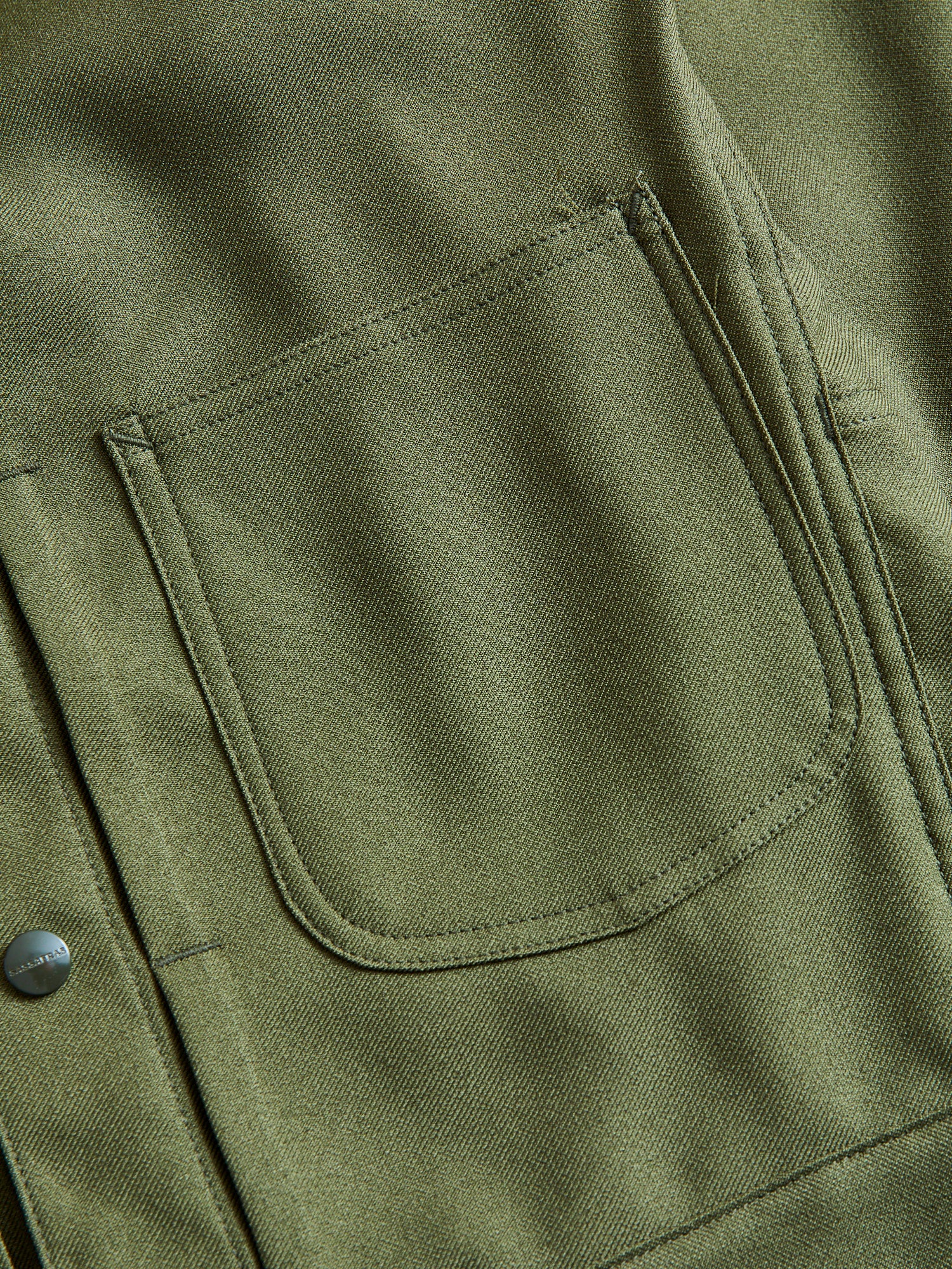 Poly Twill Gardeners Jacket in Olive - Image 5