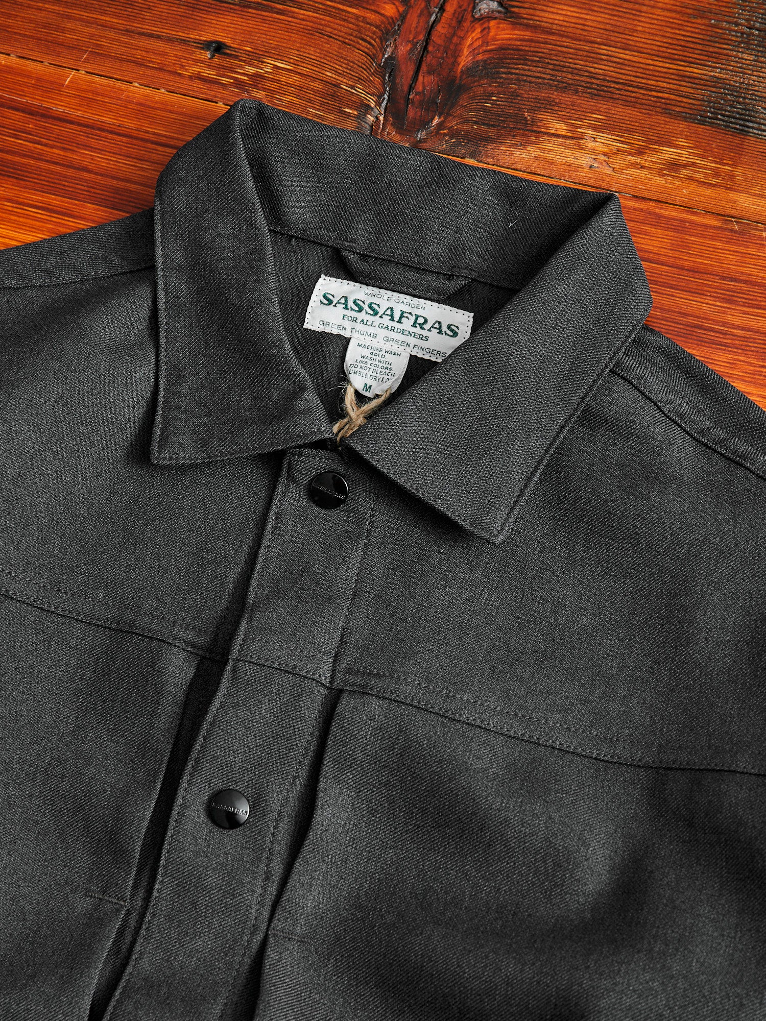 Poly Twill Gardeners Jacket in Charcoal - Image 3