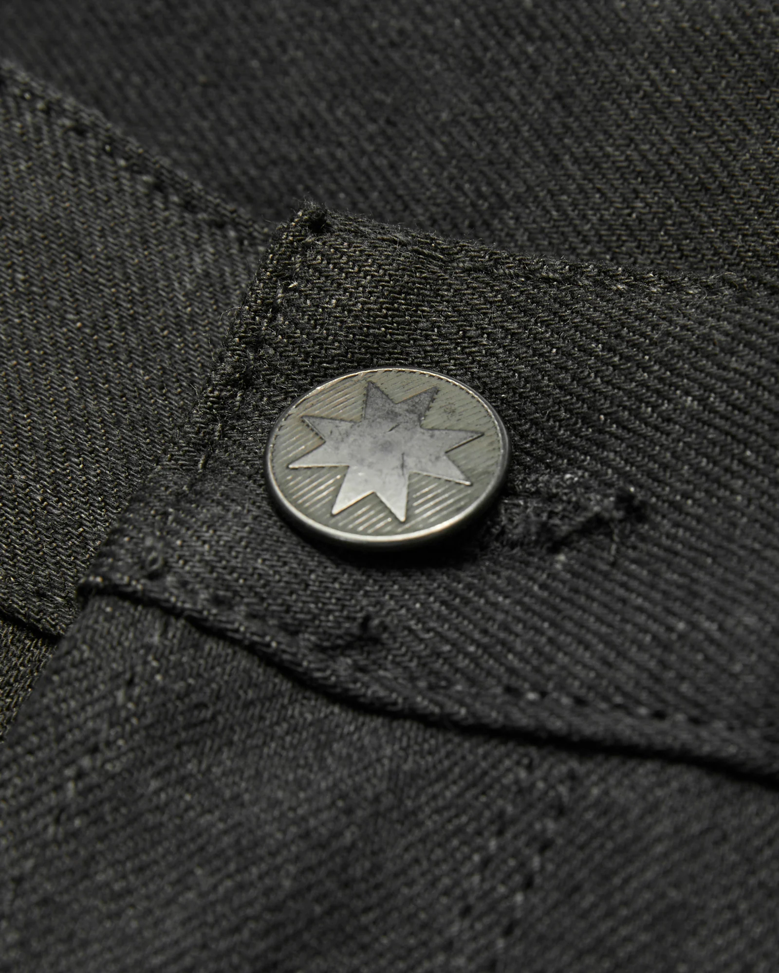 "Portola" 14.25oz Black Grey Selvedge Denim - Tapered Fit - Image 6