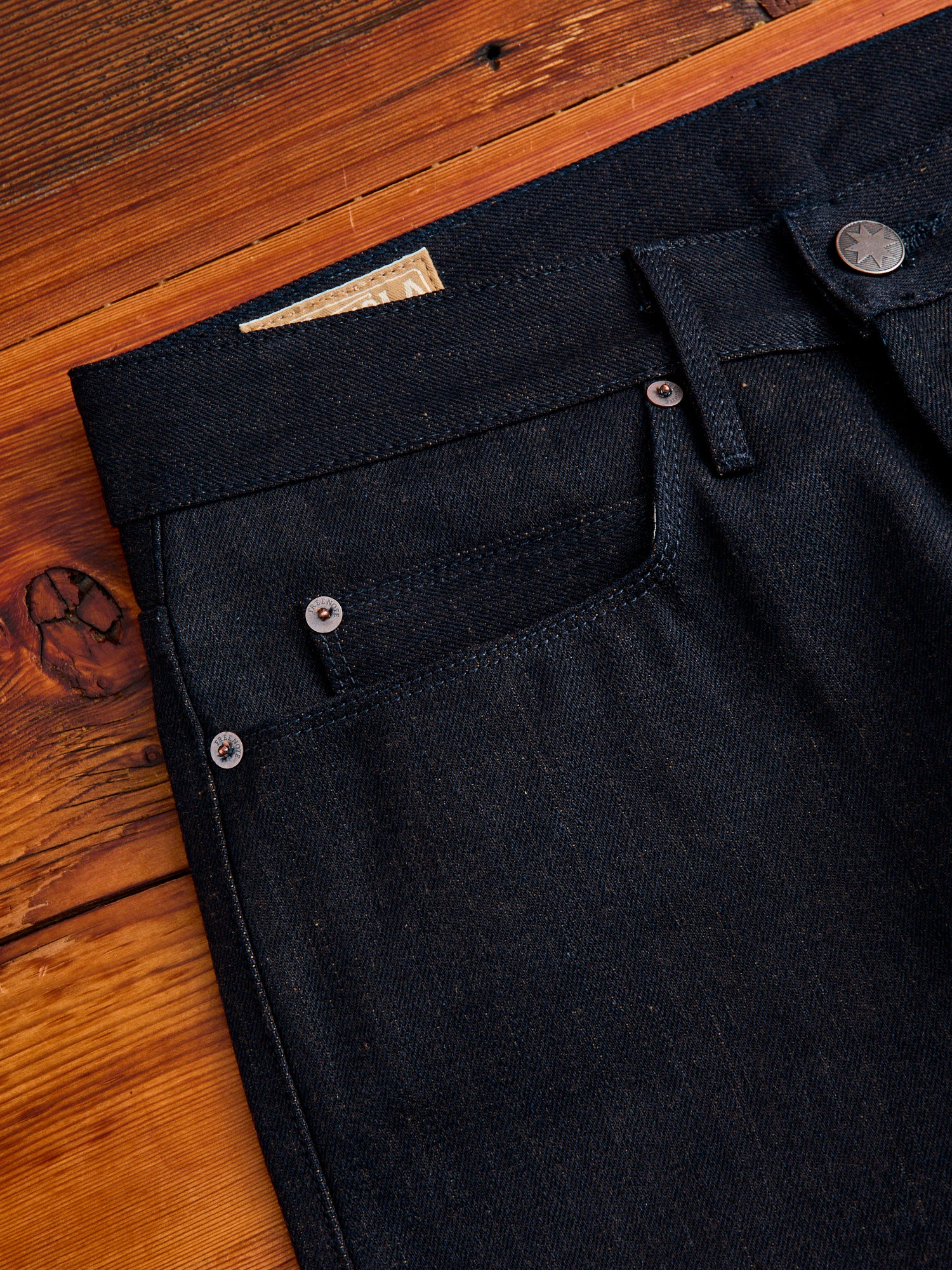 "Portola" 16oz Blue Brown Selvedge Denim - Tapered Fit - Image 6