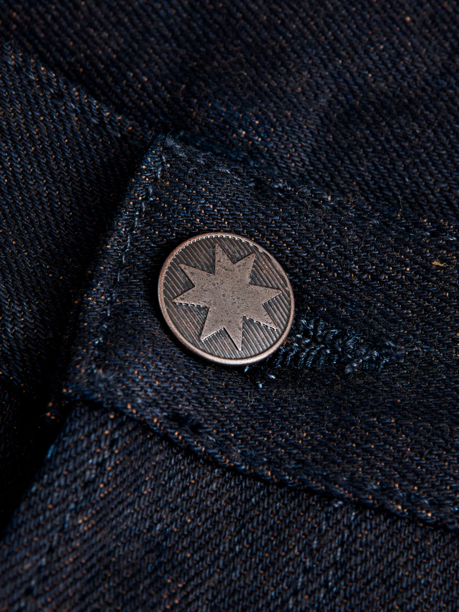 "Portola" 16oz Blue Brown Selvedge Denim - Tapered Fit - Image 7