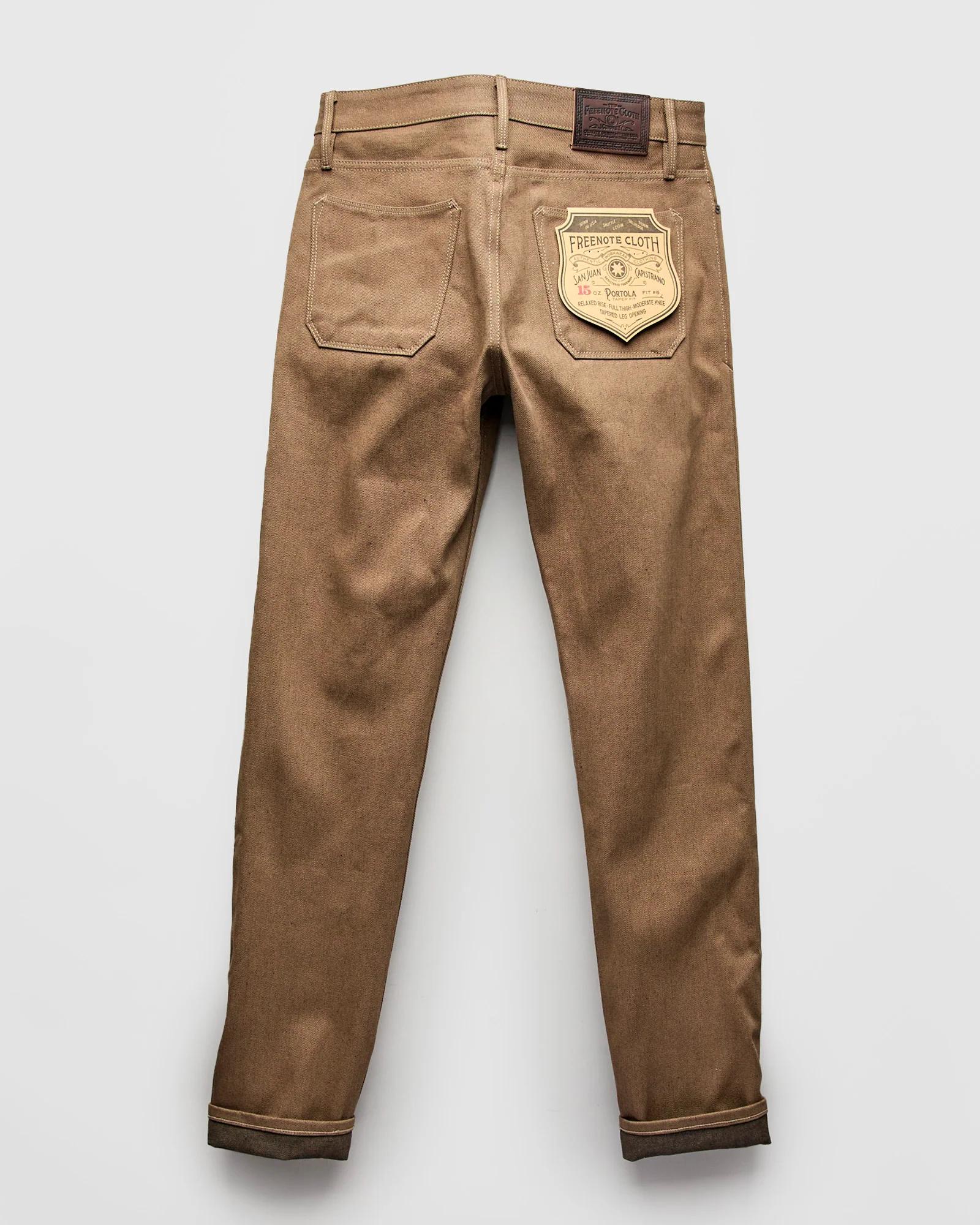 "Portola" 15oz Brown Selvedge Denim - Tapered Fit - Image 3