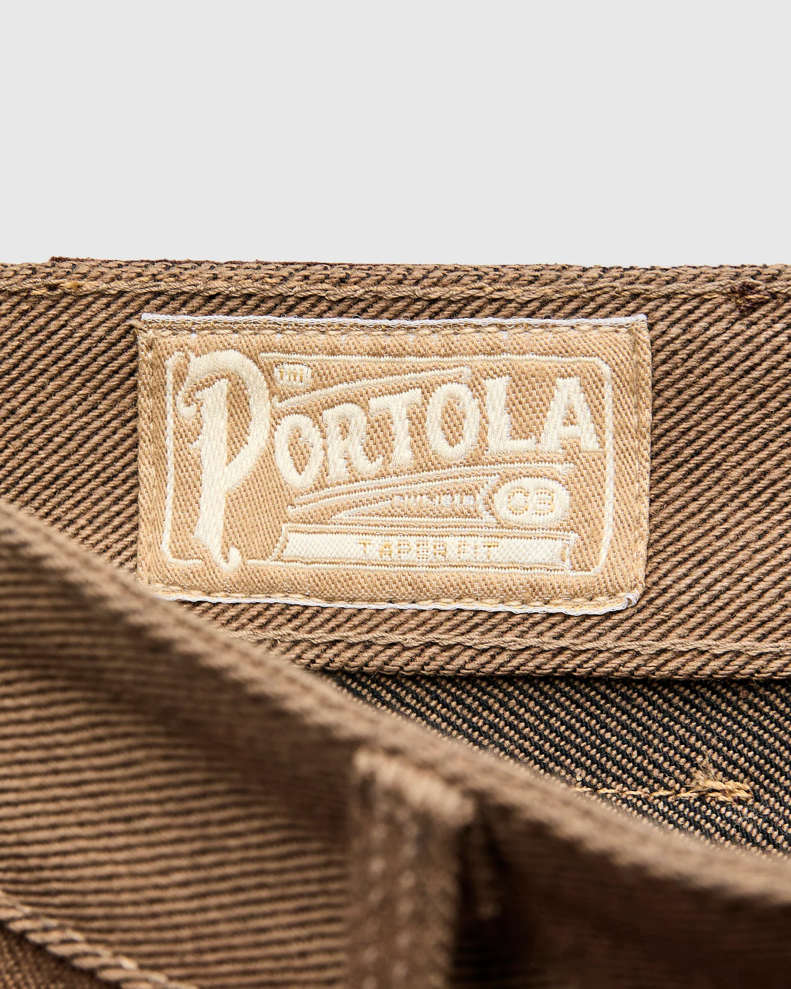 "Portola" 15oz Brown Selvedge Denim - Tapered Fit - Image 8