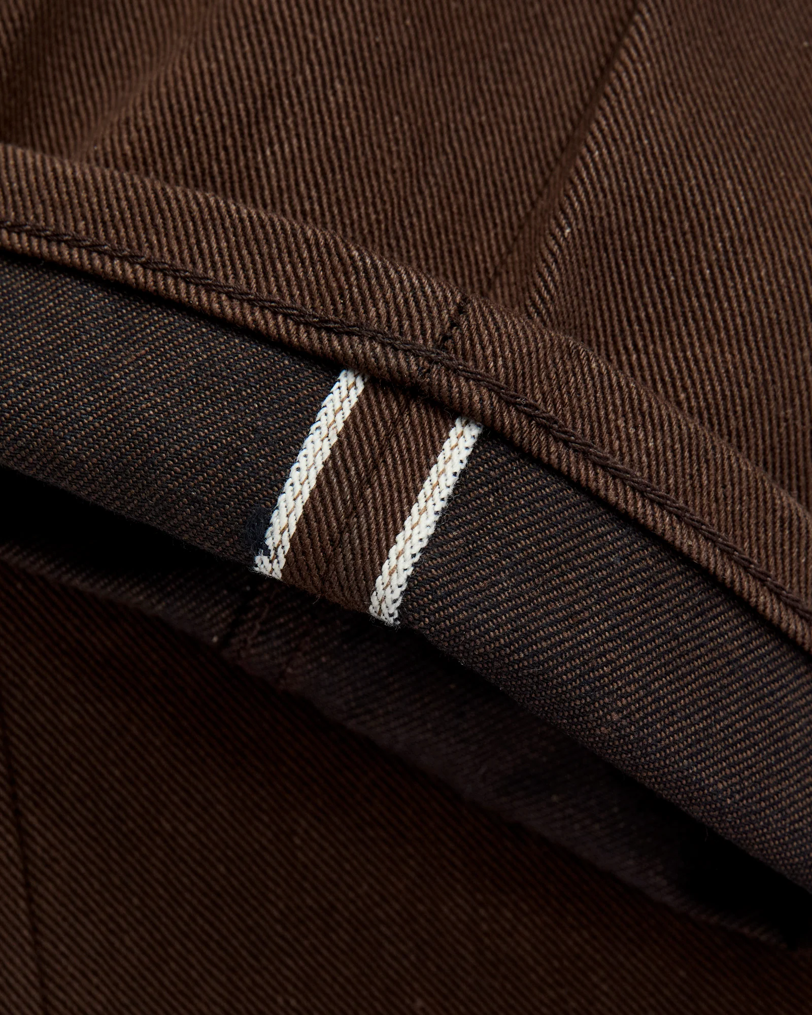 "Portola" 15oz Dark Brown Selvedge Denim - Tapered Fit - Image 12