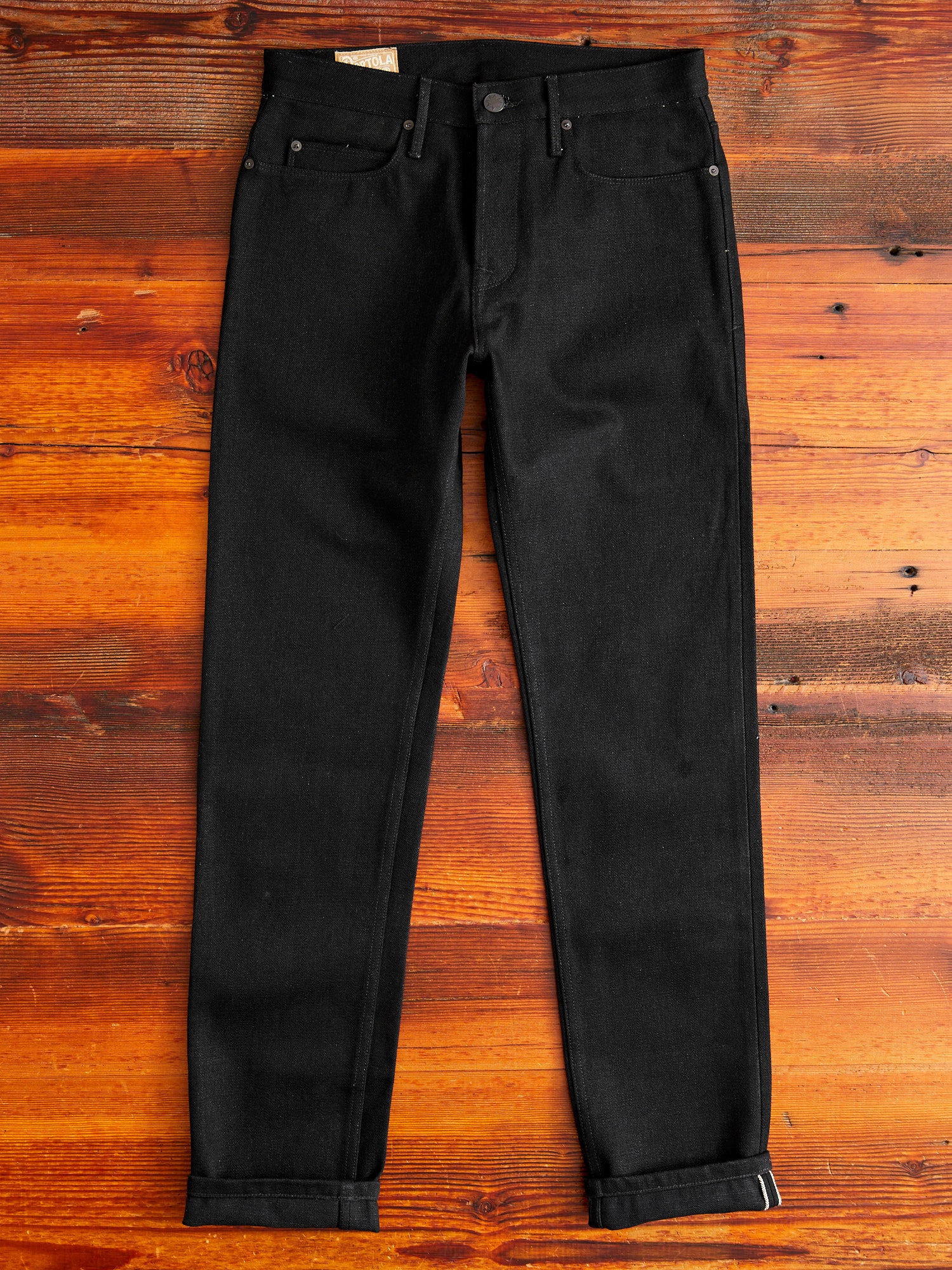 "Portola" 17oz Black Slub Selvedge Denim - Tapered Fit - Image 4