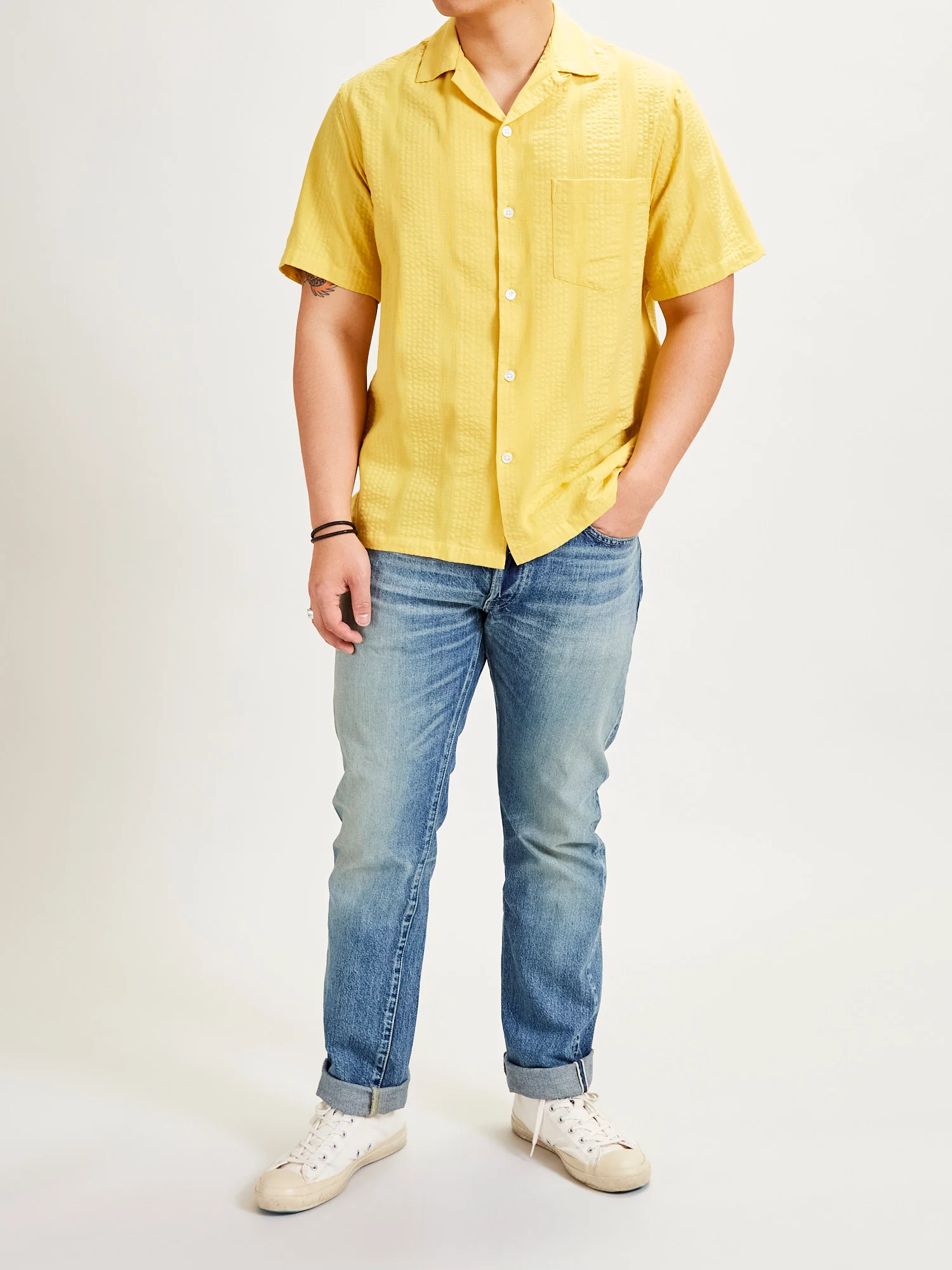 Praia Button-Up Shirt in Sunflower - Image 11
