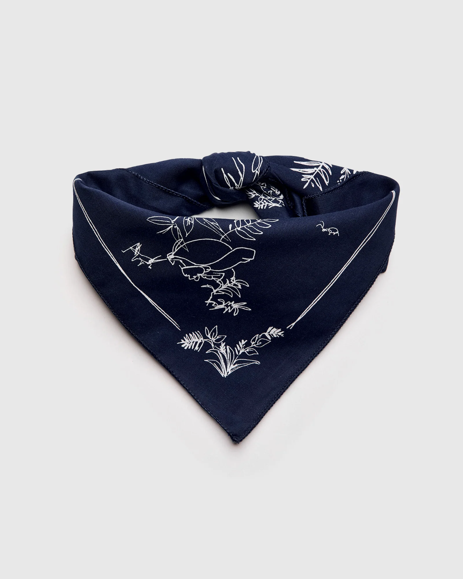 Printed Bandana in Navy Zoo Animals - Image 2