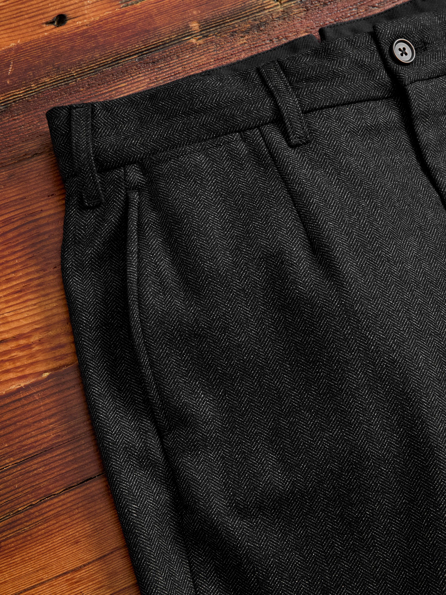 Printed Wool Andover Pants in Charcoal - Image 5