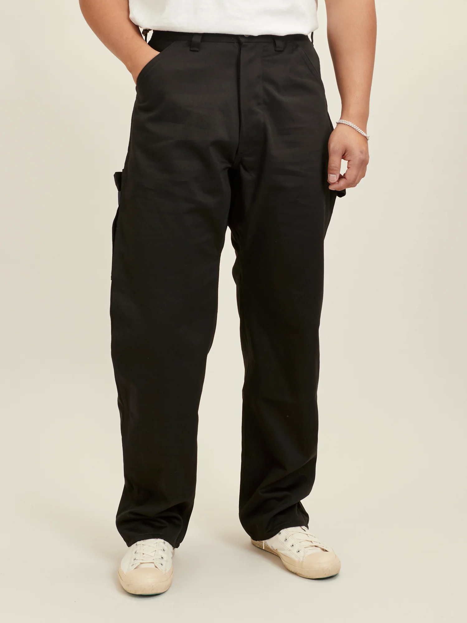 Pruner Pants in Black Military Satin - Image 2
