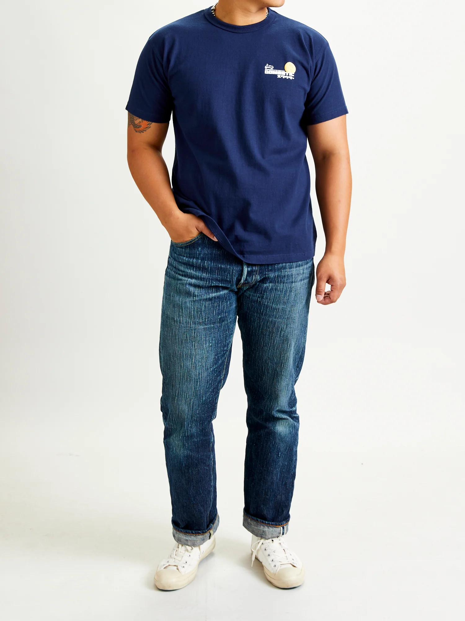 "Rabbit" Heavyweight T-Shirt in Navy - Image 11