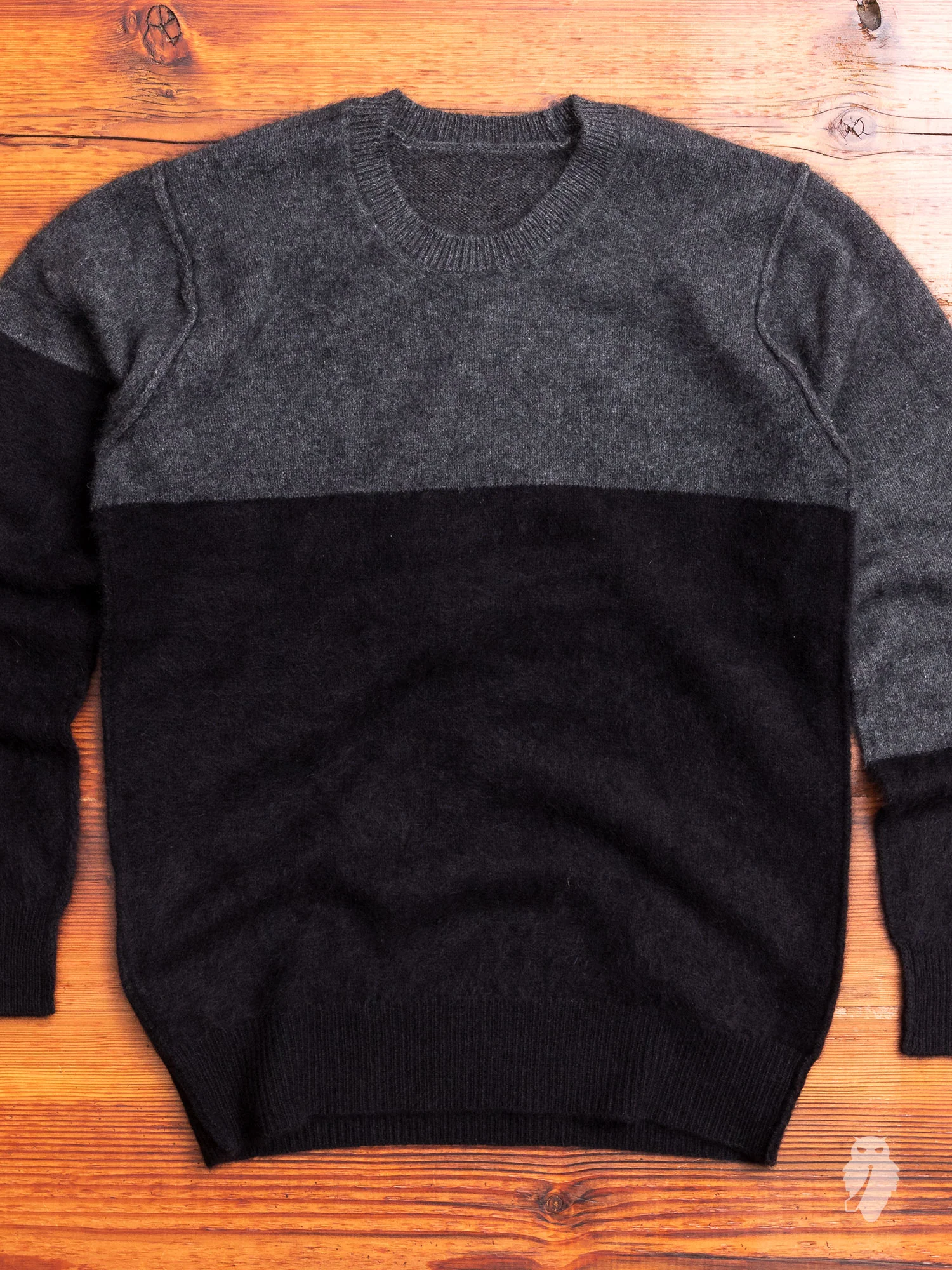 Raccoon Fur Sweater in Charcoal - Image 2