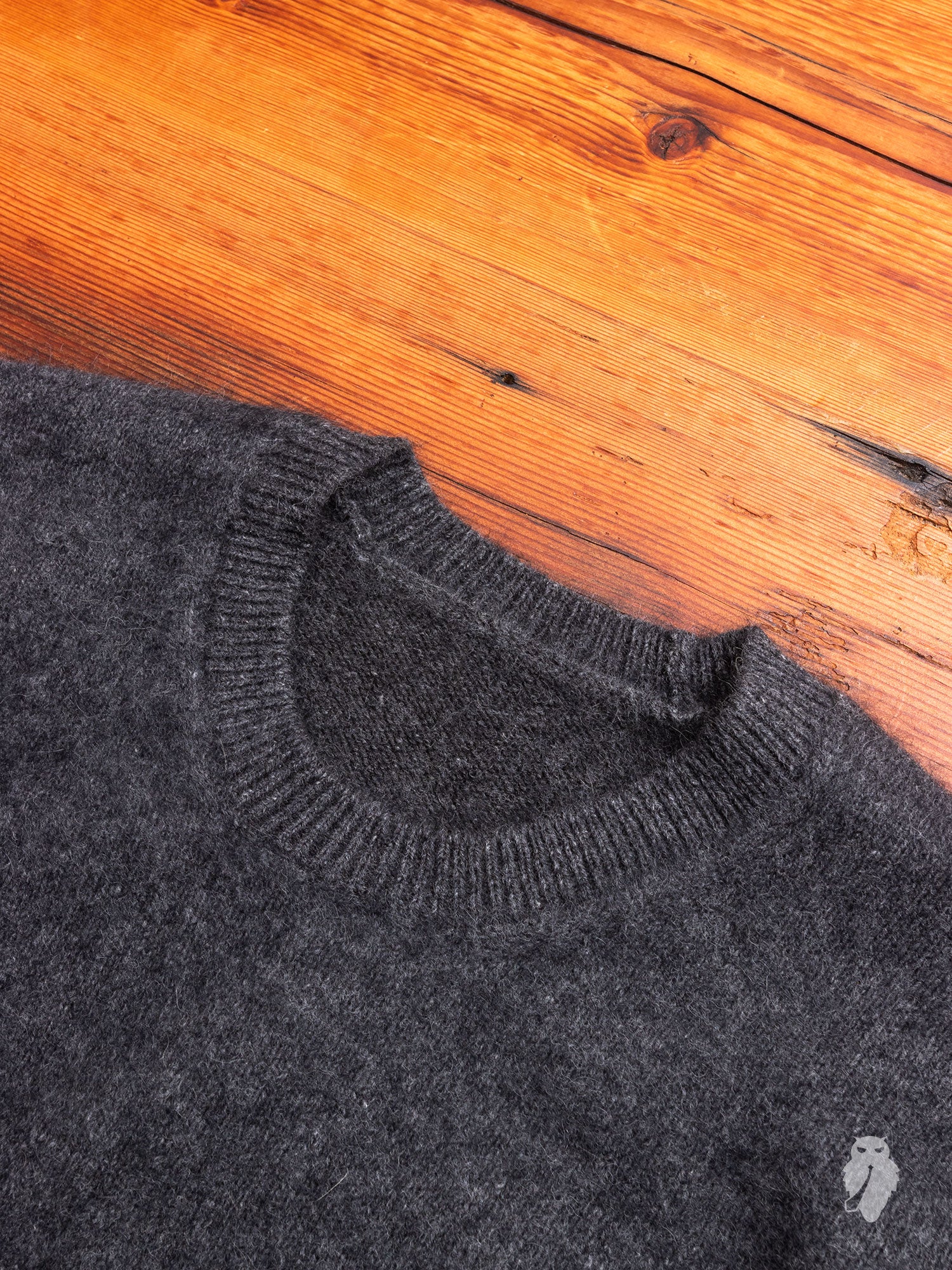 Raccoon Fur Sweater in Charcoal - Image 3