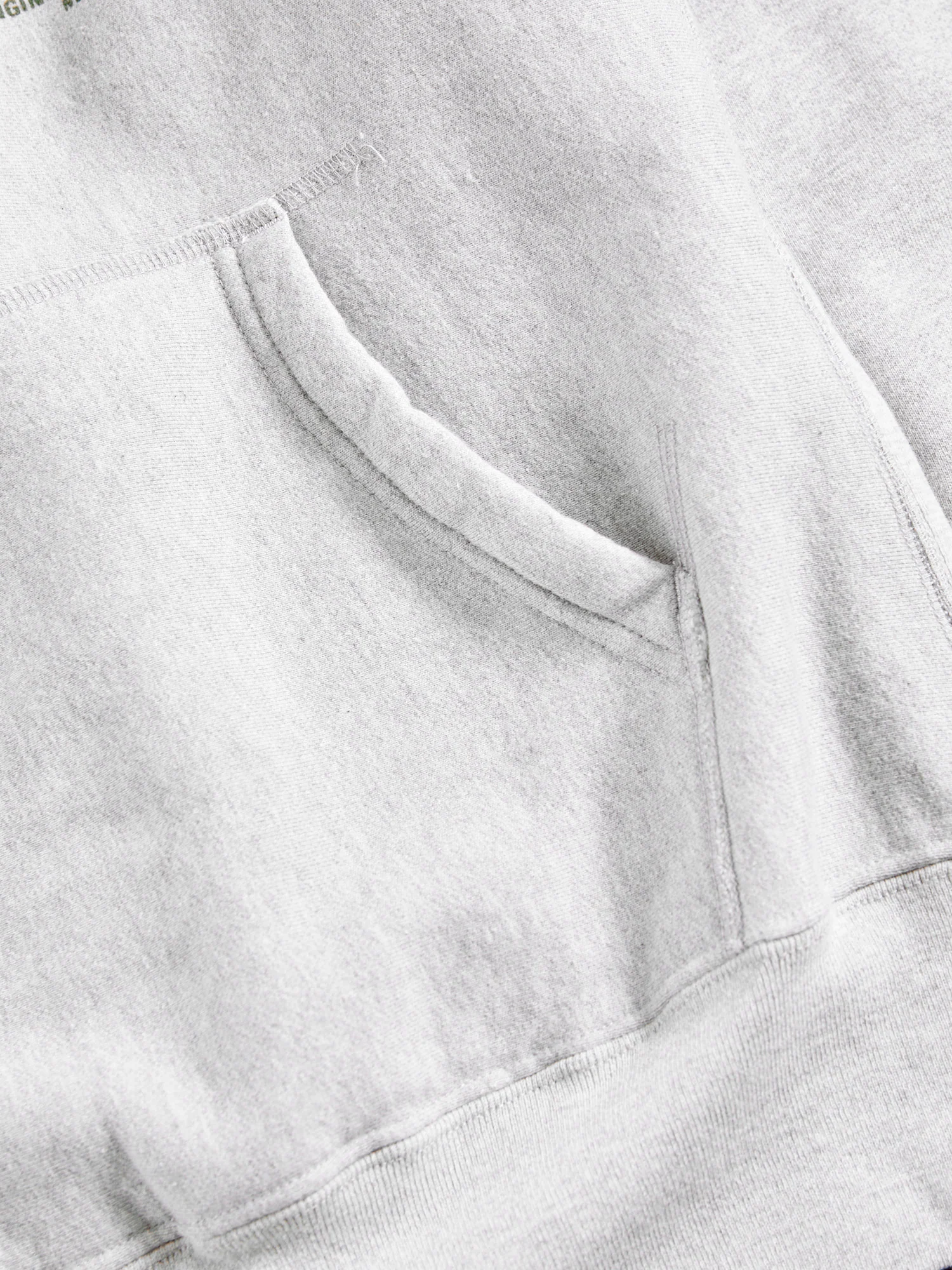 Raglan Hoodie in Heather Grey Fish Print - Image 6
