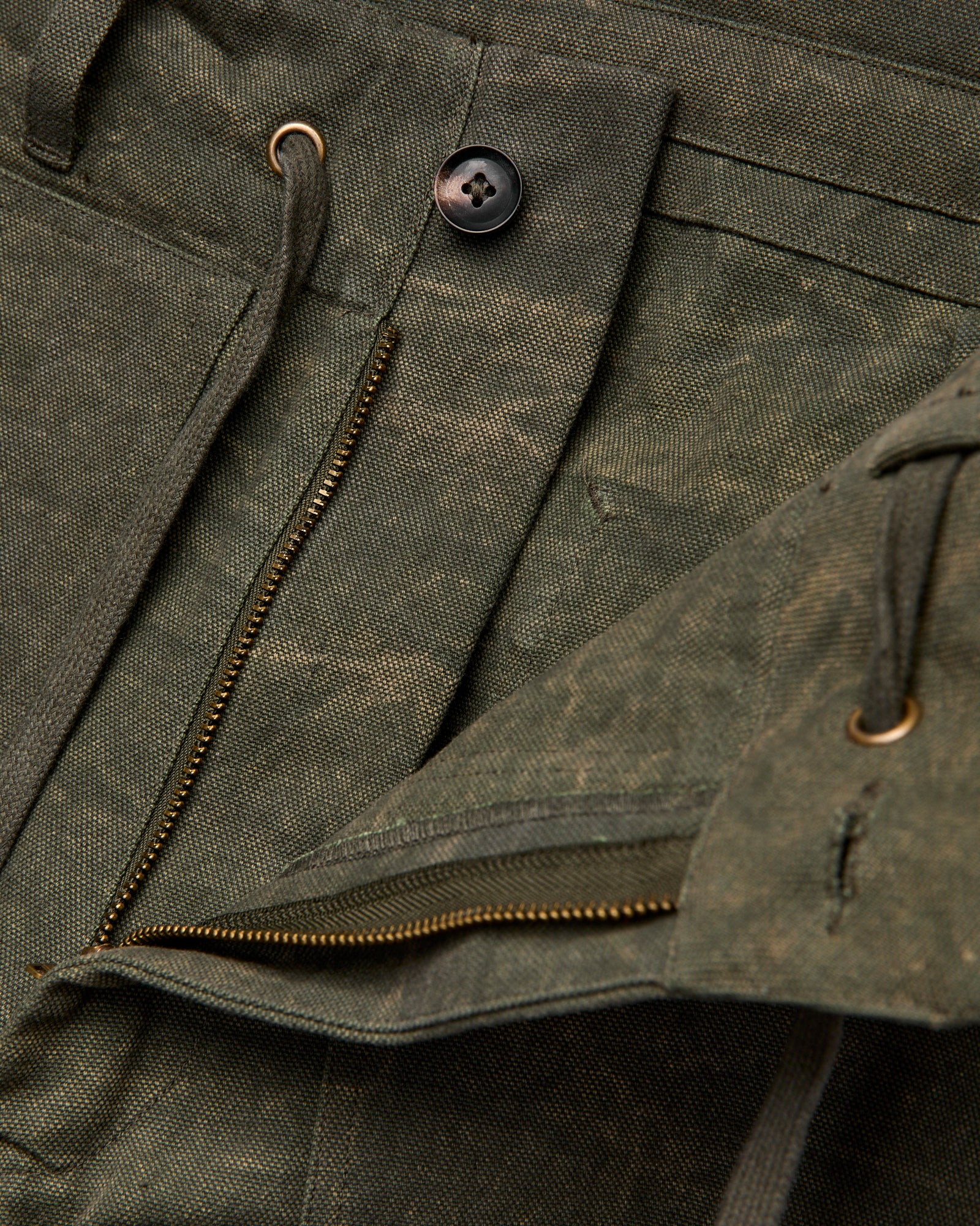Raka Pants in Forest Green Crackle Canvas - Image 7