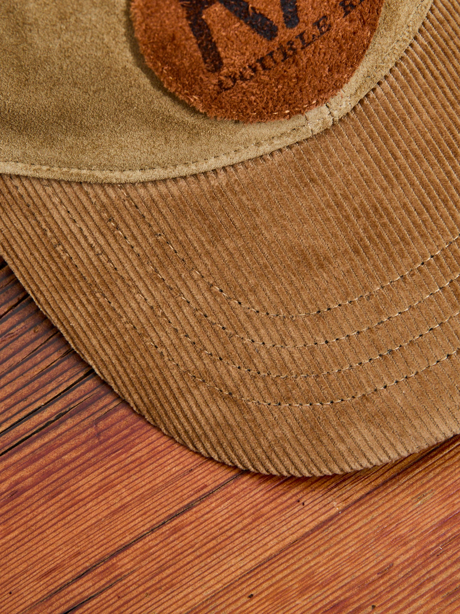 Ranch Logo Suede Cap in Tan - Image 5