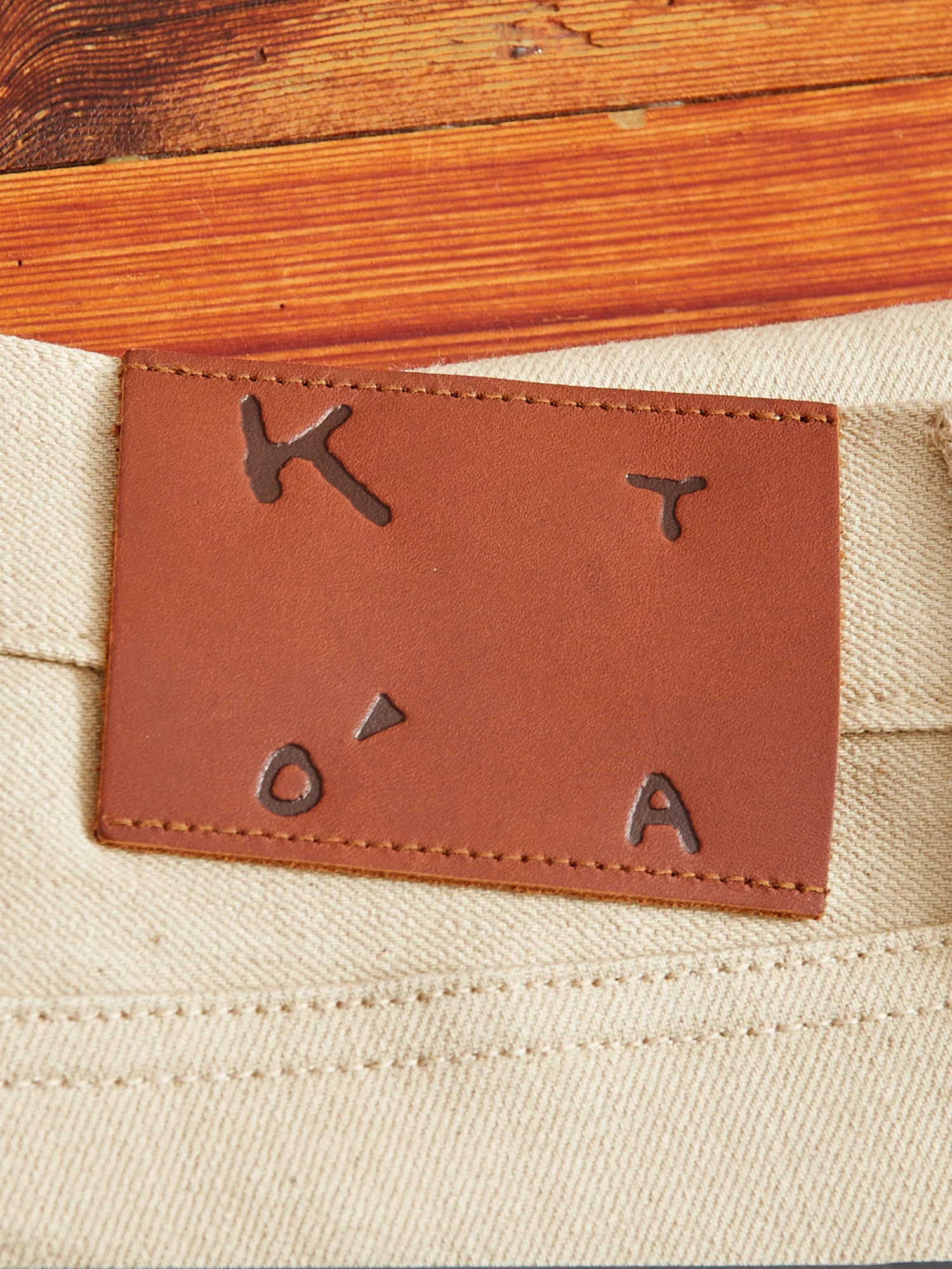 "Raw Beige" 10.5oz Stretch Selvedge Denim - Pen Slim - Image 3