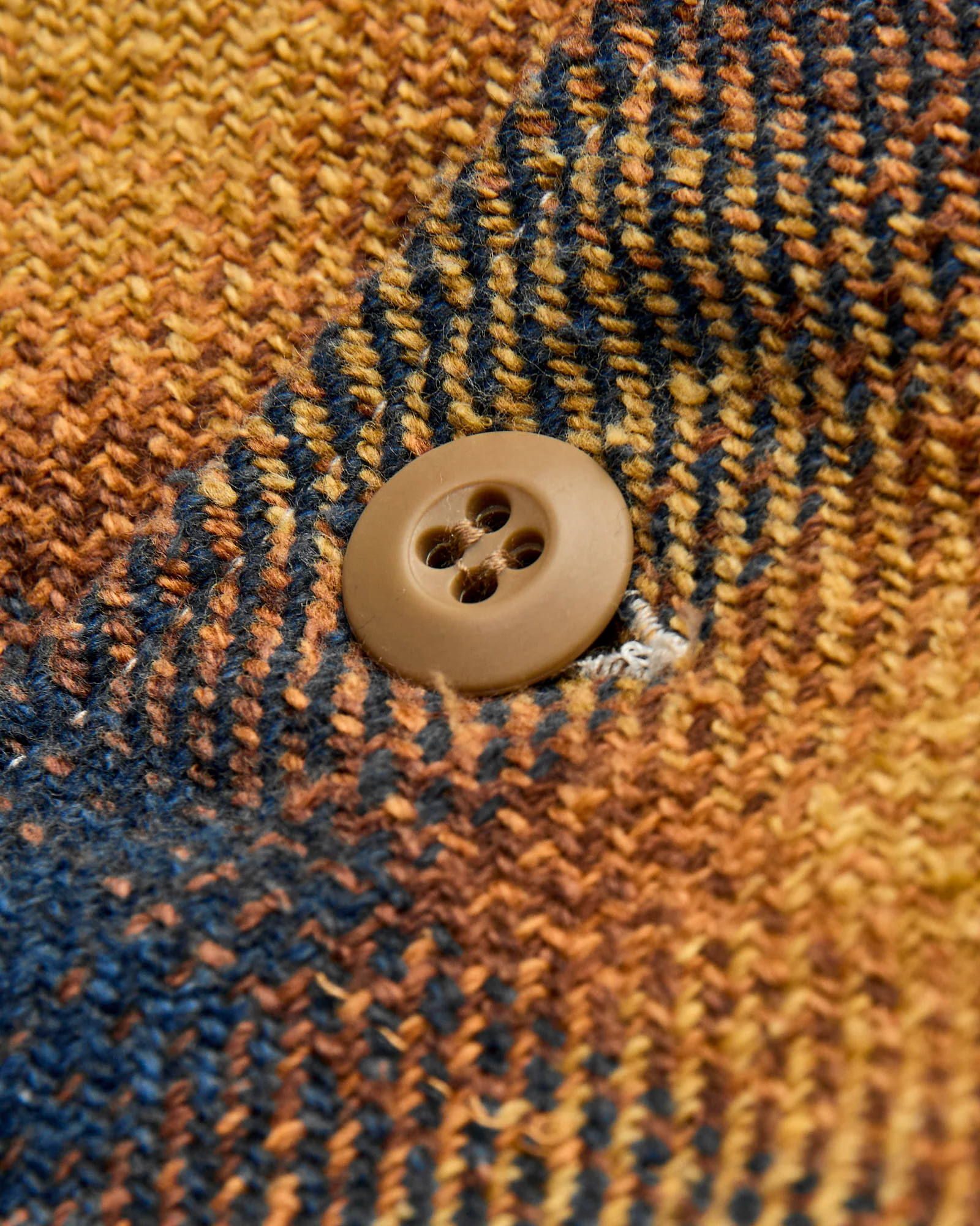 Recycled Cotton Jazz Nep Check Shirt in Yellow - Image 4