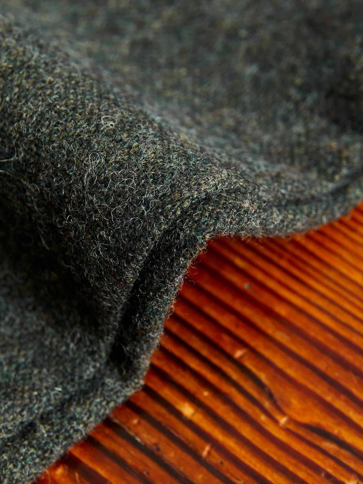 Recycled Wool Tweed Tapered Pants in Black - Image 7