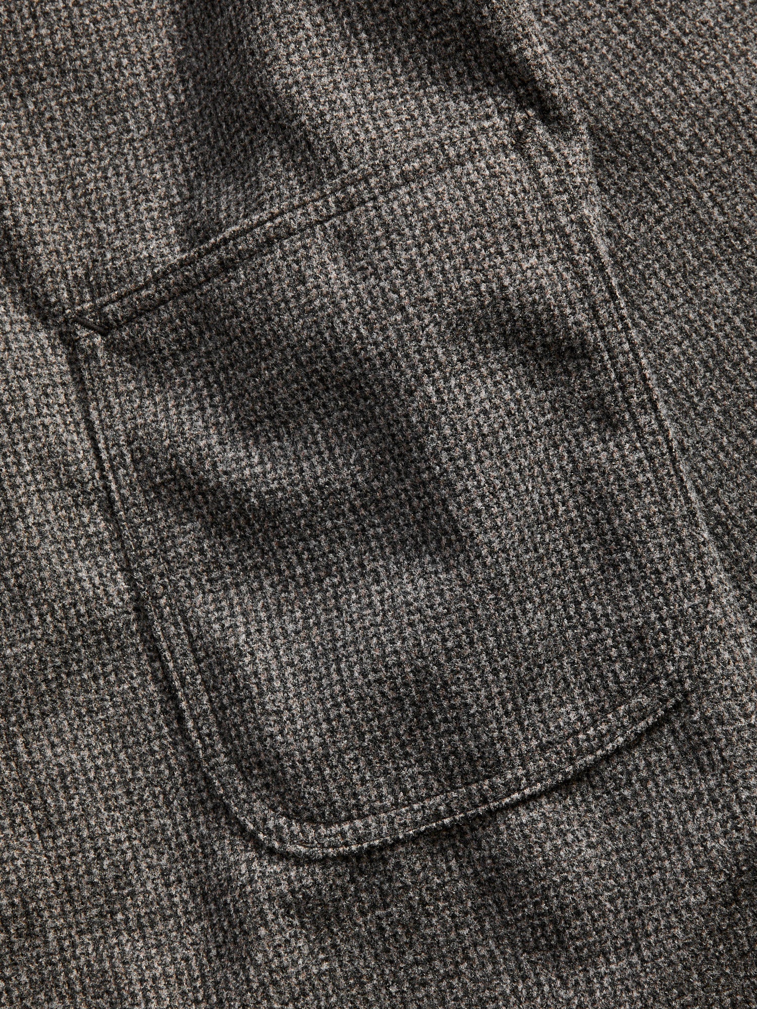 Relaxed Fit Oxford Coverall in Brown Herringbone - Image 4