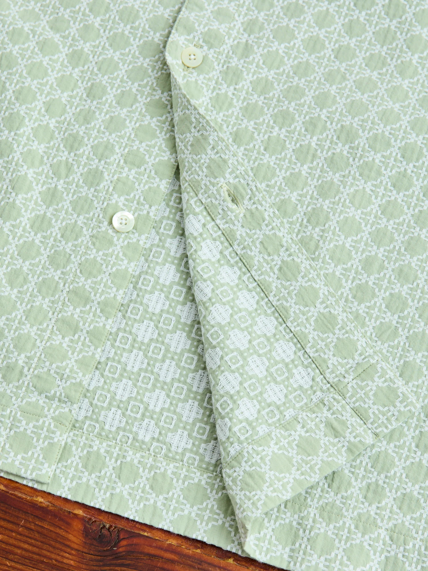 Resort Shirt in Seafoam Rattan - Image 7