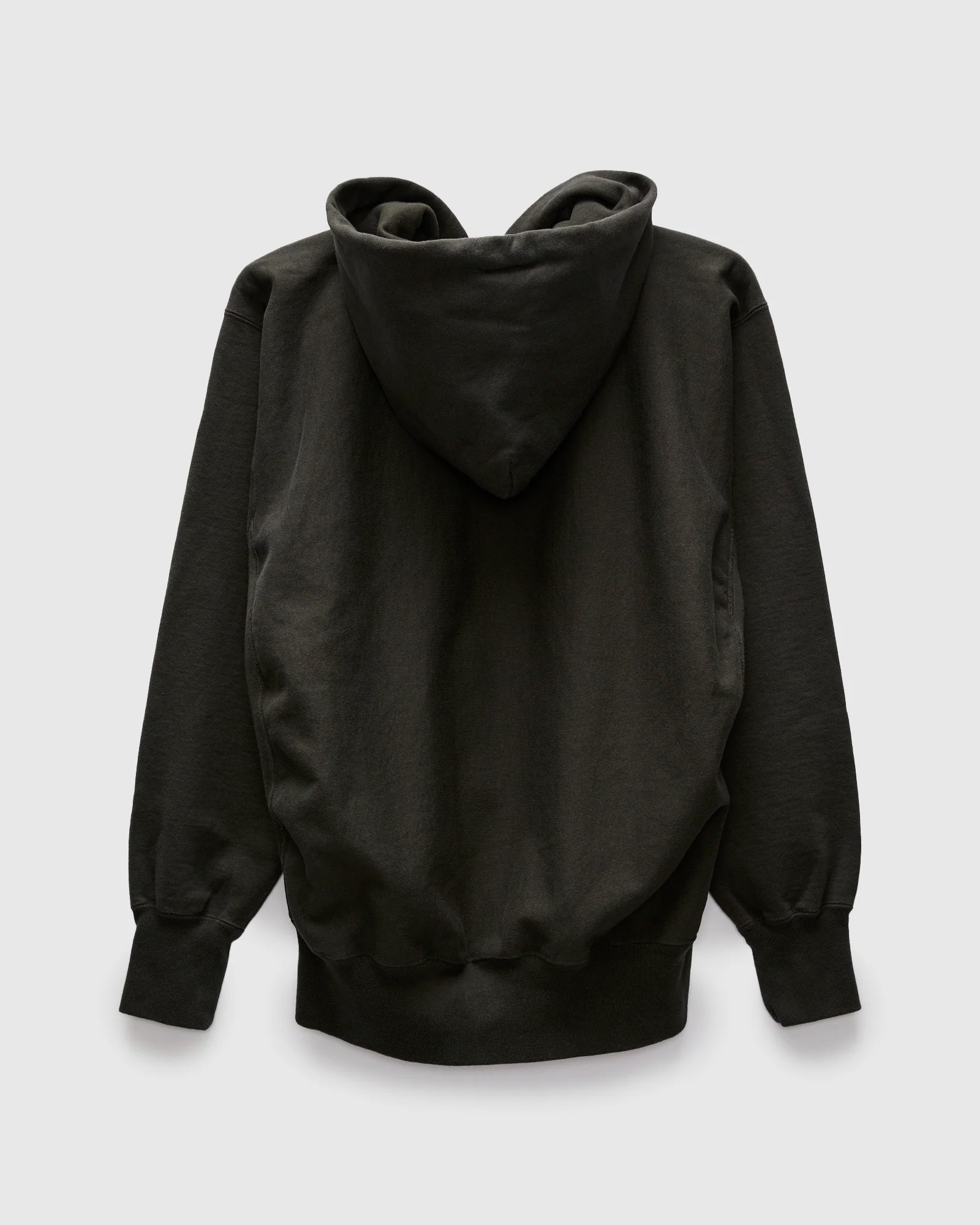 Reverse Weave Heavyweight Pullover Hoodie in Sulfur Black - Image 2