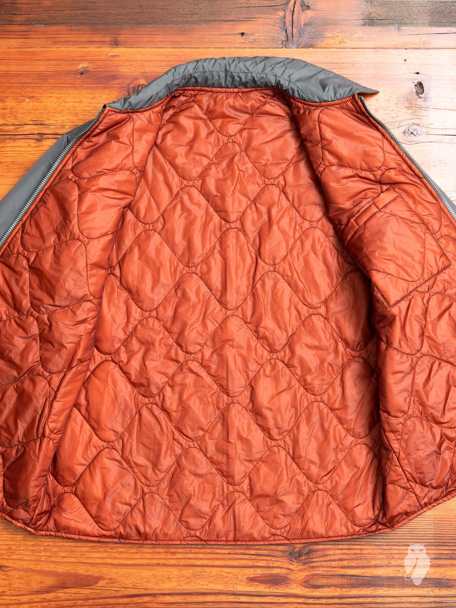 Reversible Blouson in Olive Soft Nylon - Image 10