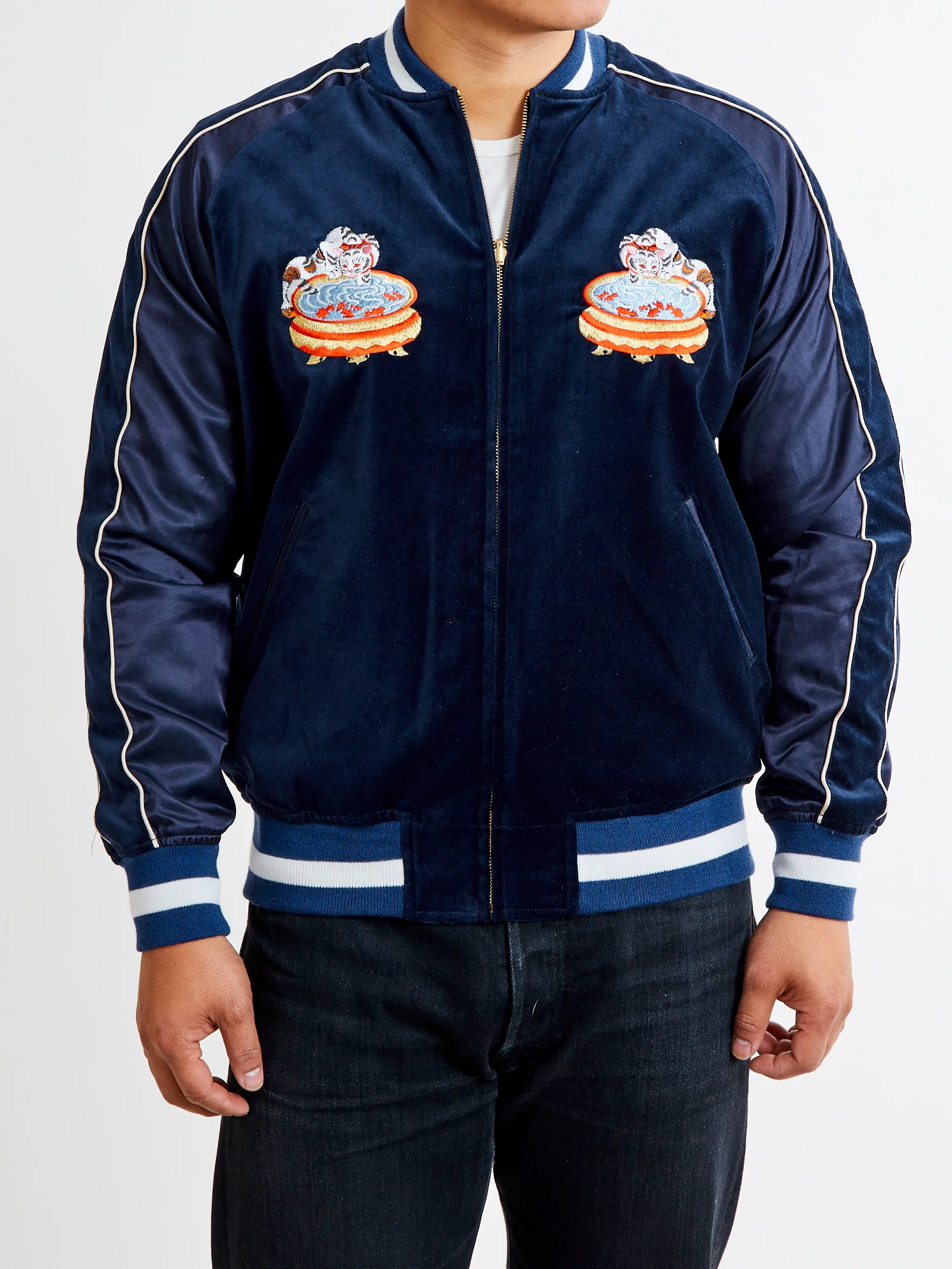 Reversible Souvenir Jacket in Navy - Image 3