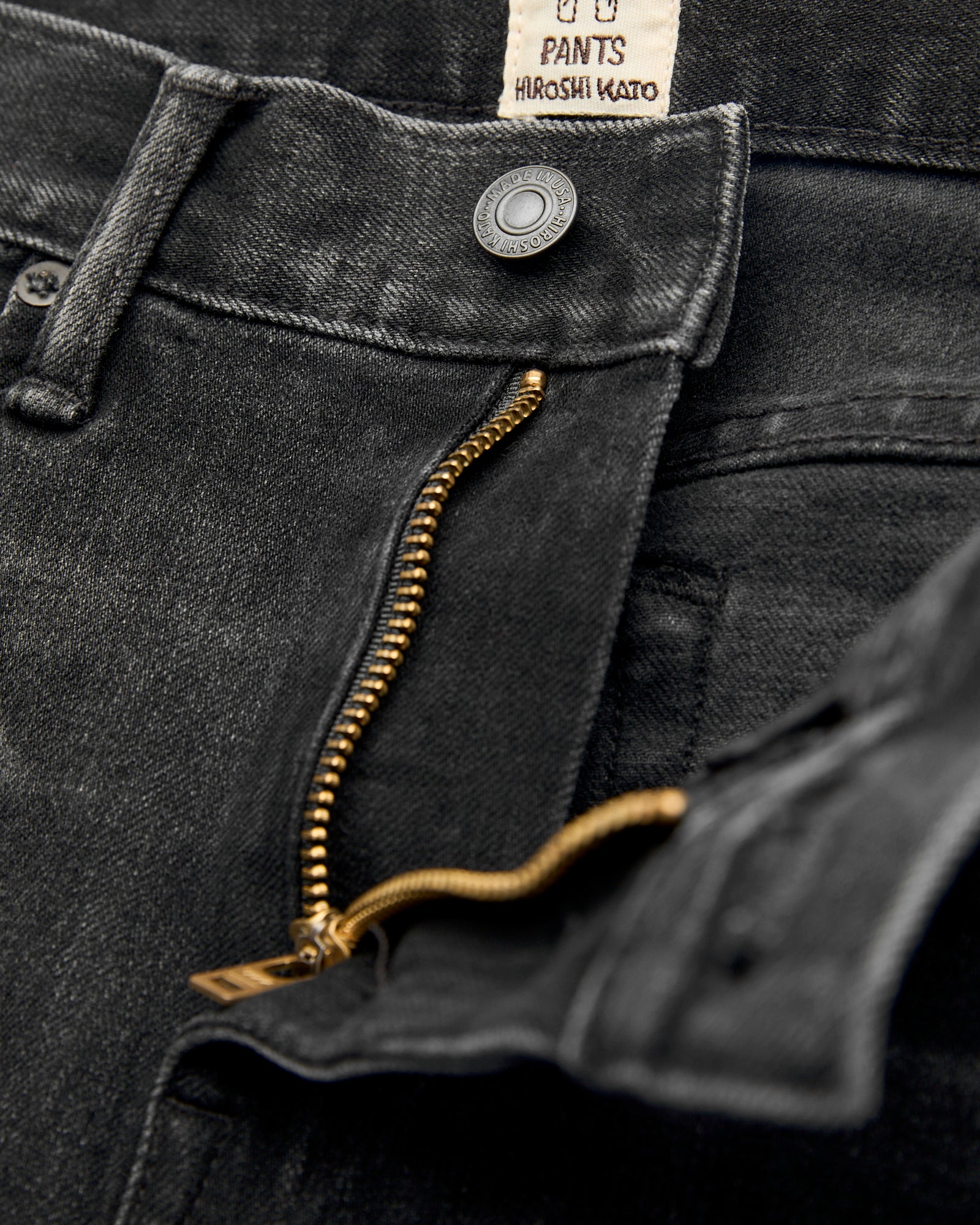 "Rilo" 10.5oz Washed Black Stretch Selvedge Denim - Pen Slim - Image 6