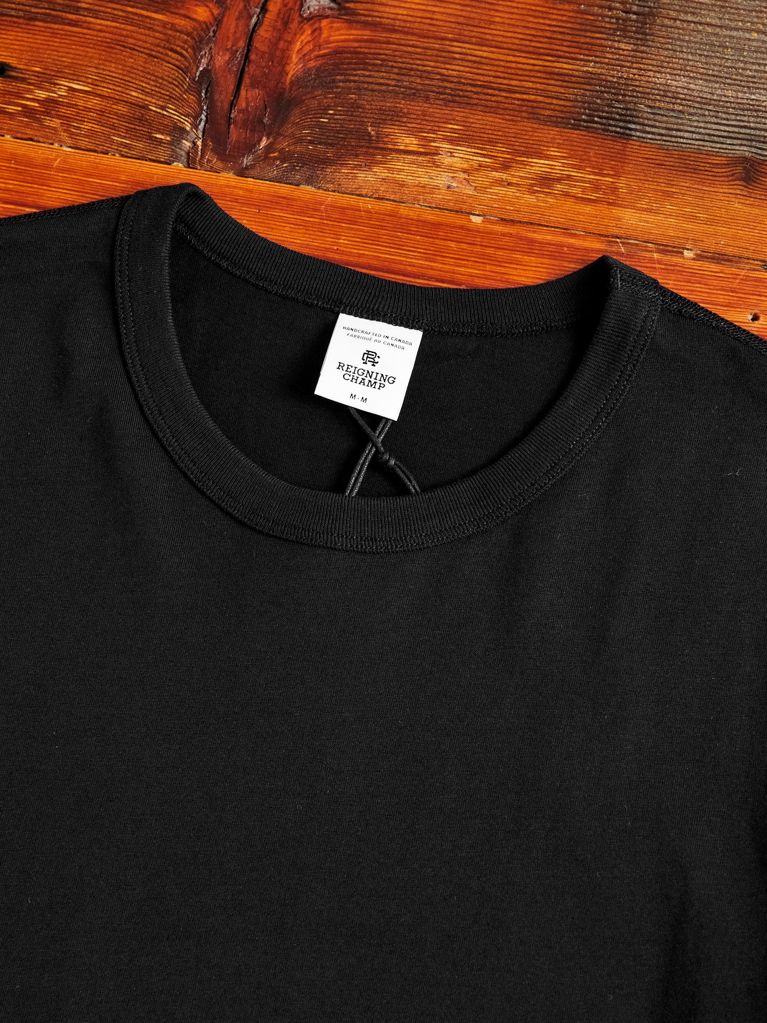 Ringspun Jersey T-shirt in Black - Image 2