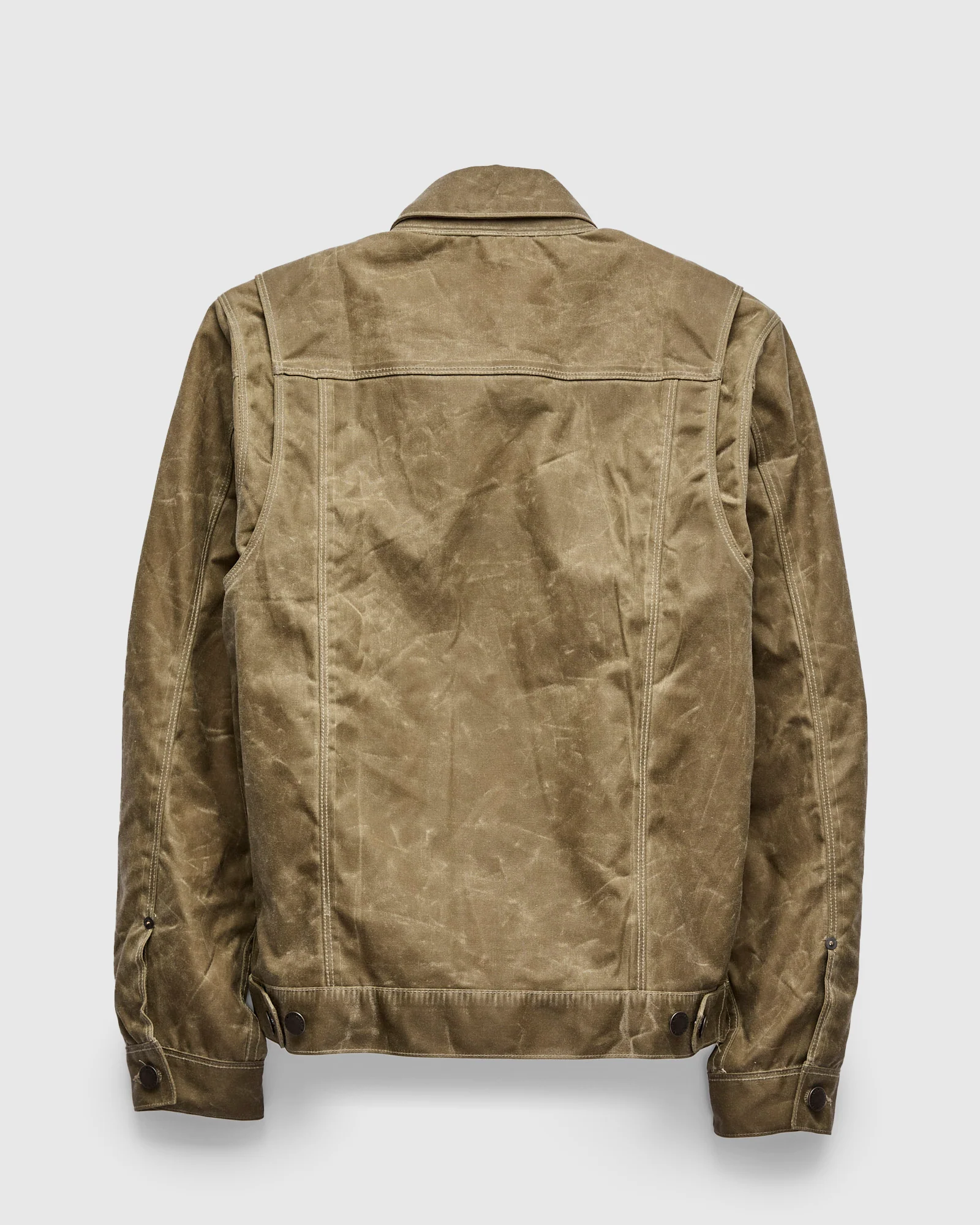 Waxed Canvas Riders Jacket in Tobacco Brown - Image 2