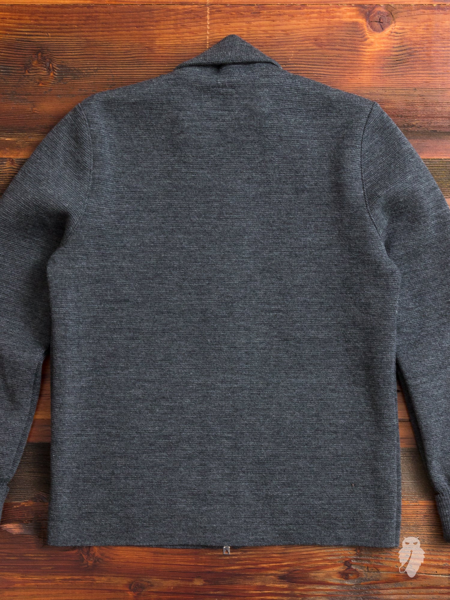 "Roscoff" Shawl Zip Sweater in Grey - Image 10