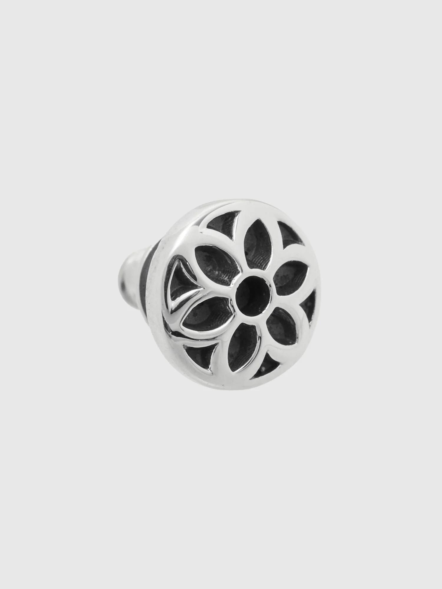 10mm Rosette Stud Earring in Sterling Silver - Image 3