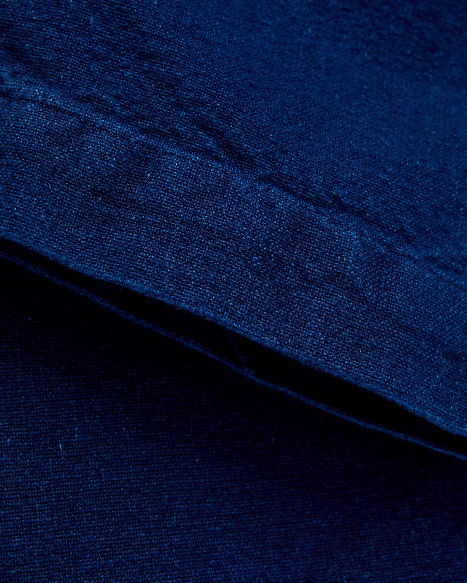 Rustic Plainweave Flat Front Chino in Indigo - Image 9