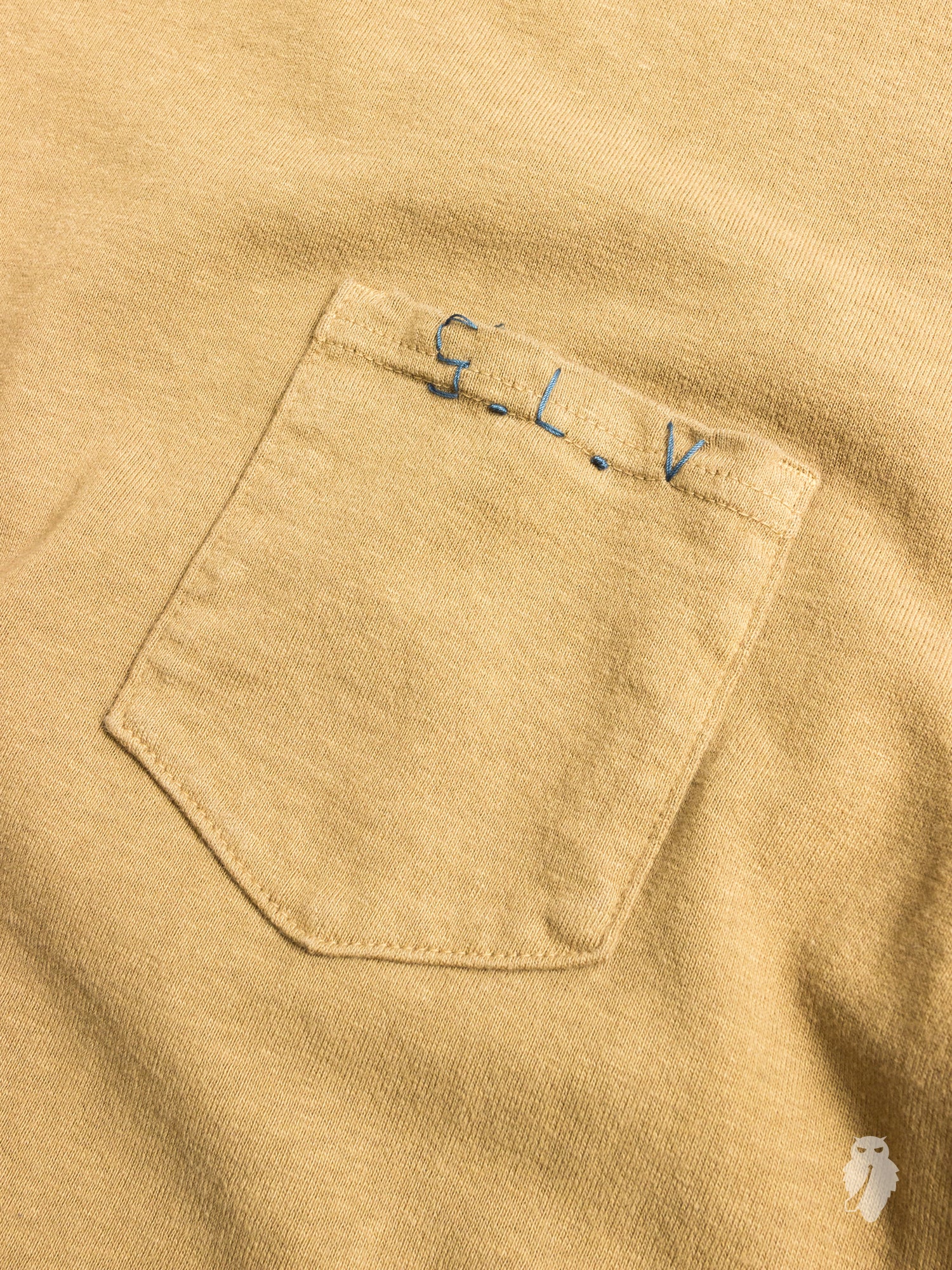 S.L.V. Hand-Stitch T-Shirt in Beige - Image 4