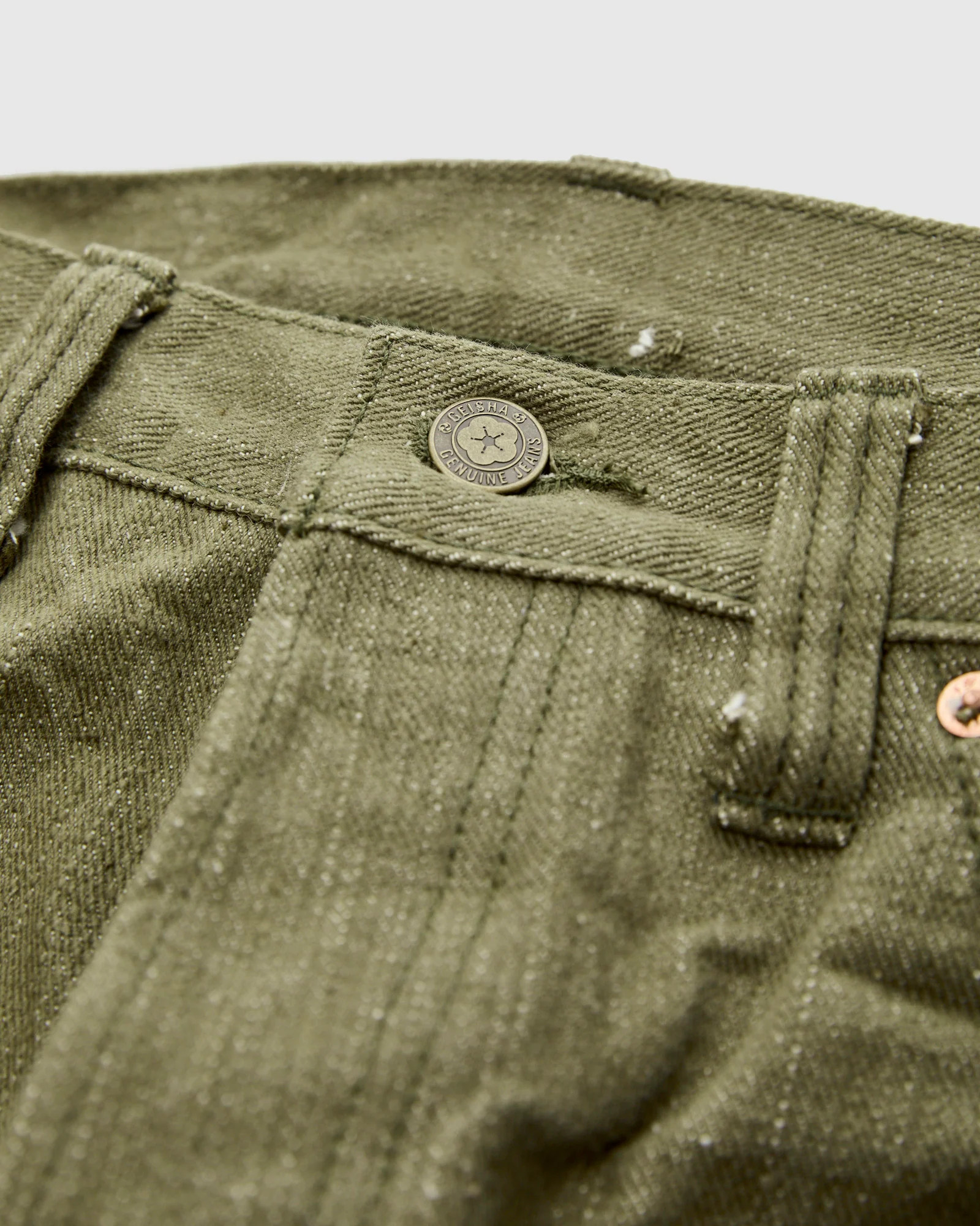 S0150GNX "Uguisu" 17oz Selvedge Denim - Regular Straight Fit - Image 6