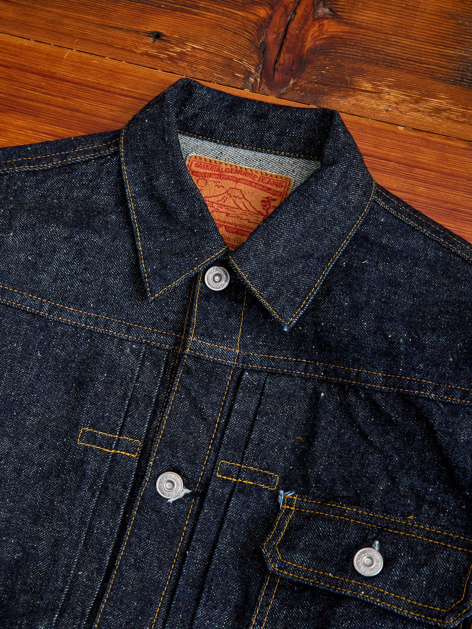 S5512PX15oz "Otokogi" Denim Type 1 Jacket in Indigo - Image 3