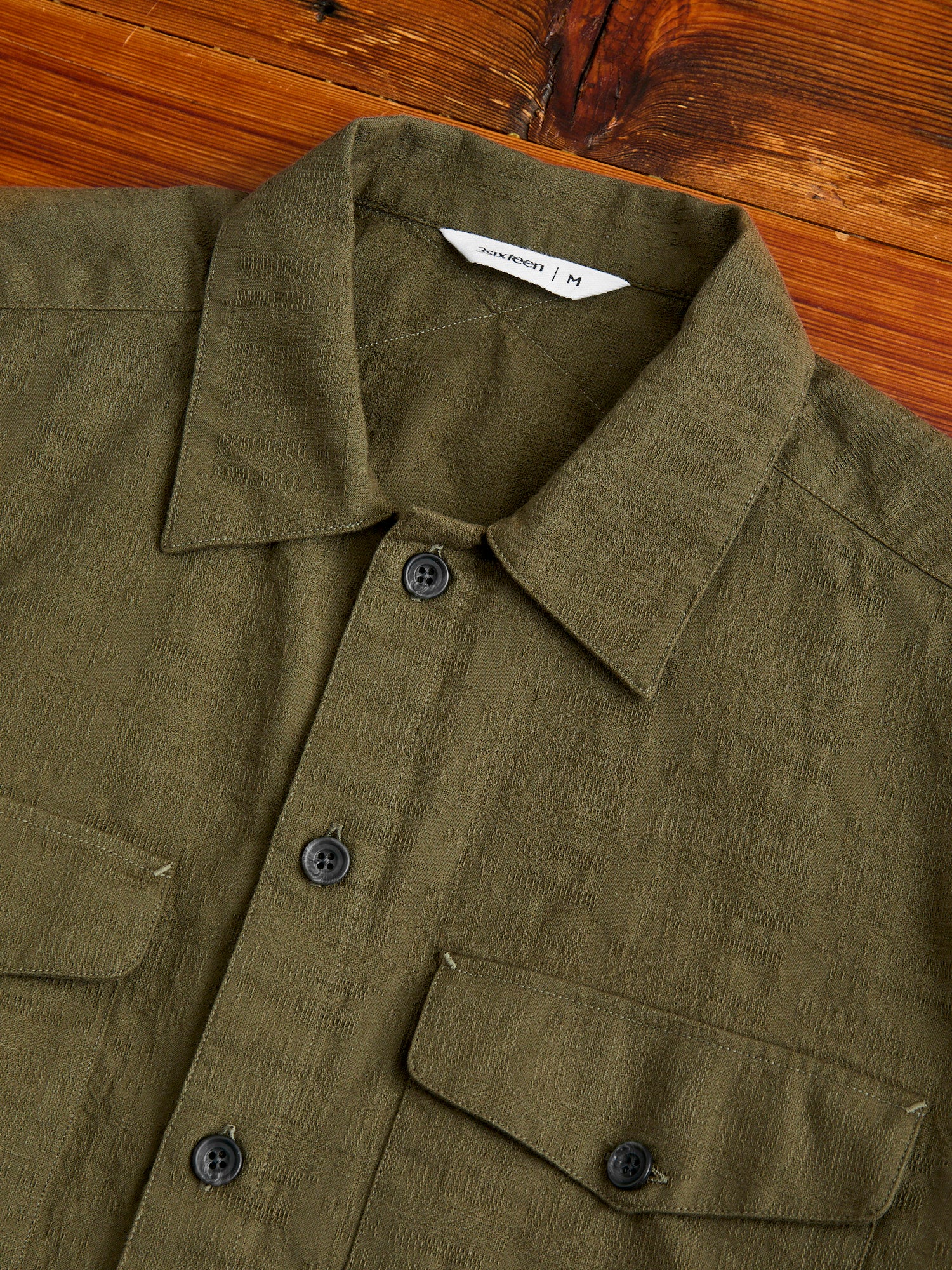 Safari Shirt in Drab Barkcloth - Image 3