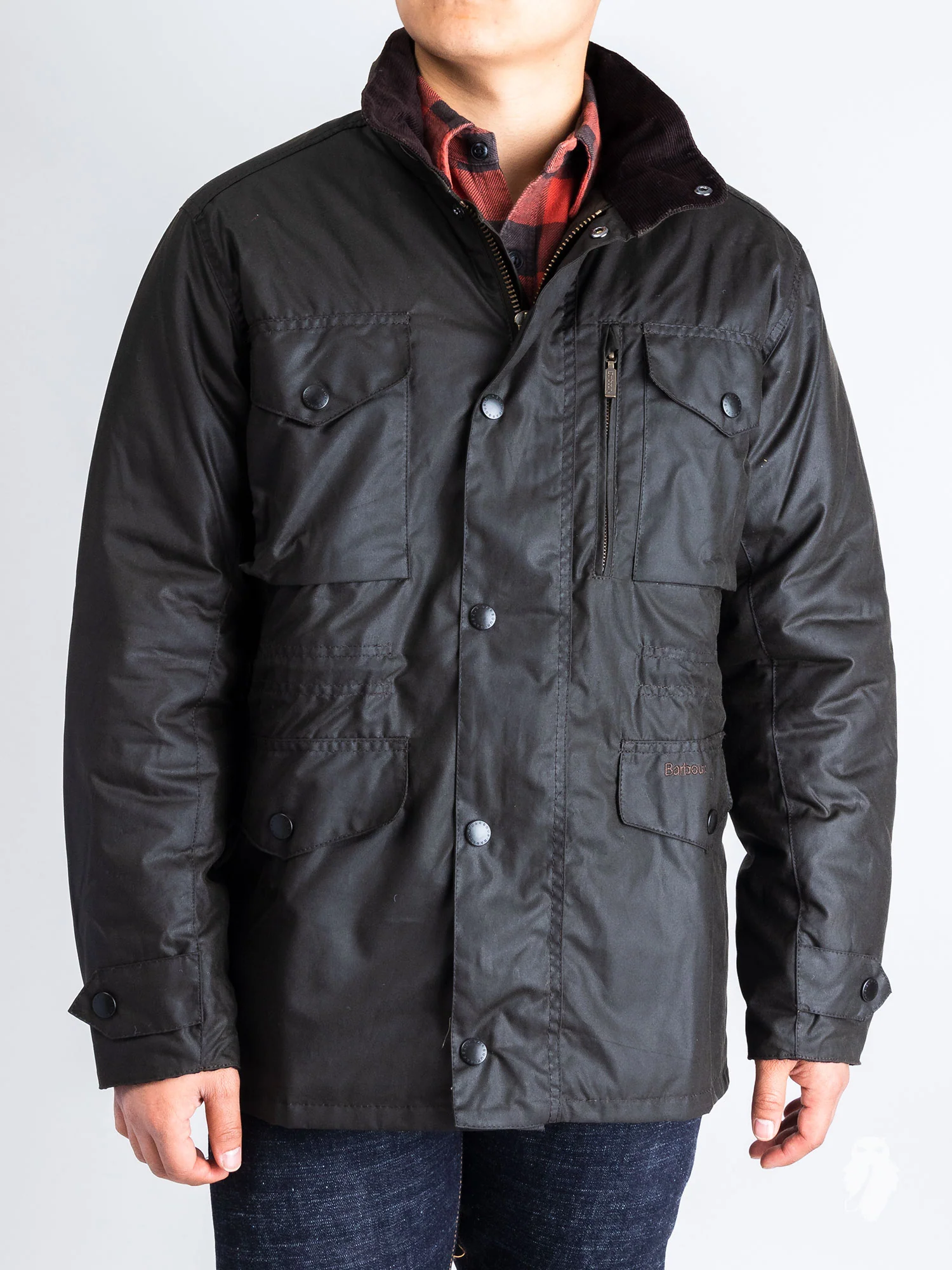 "Sapper" Wax Jacket in Olive - Image 2
