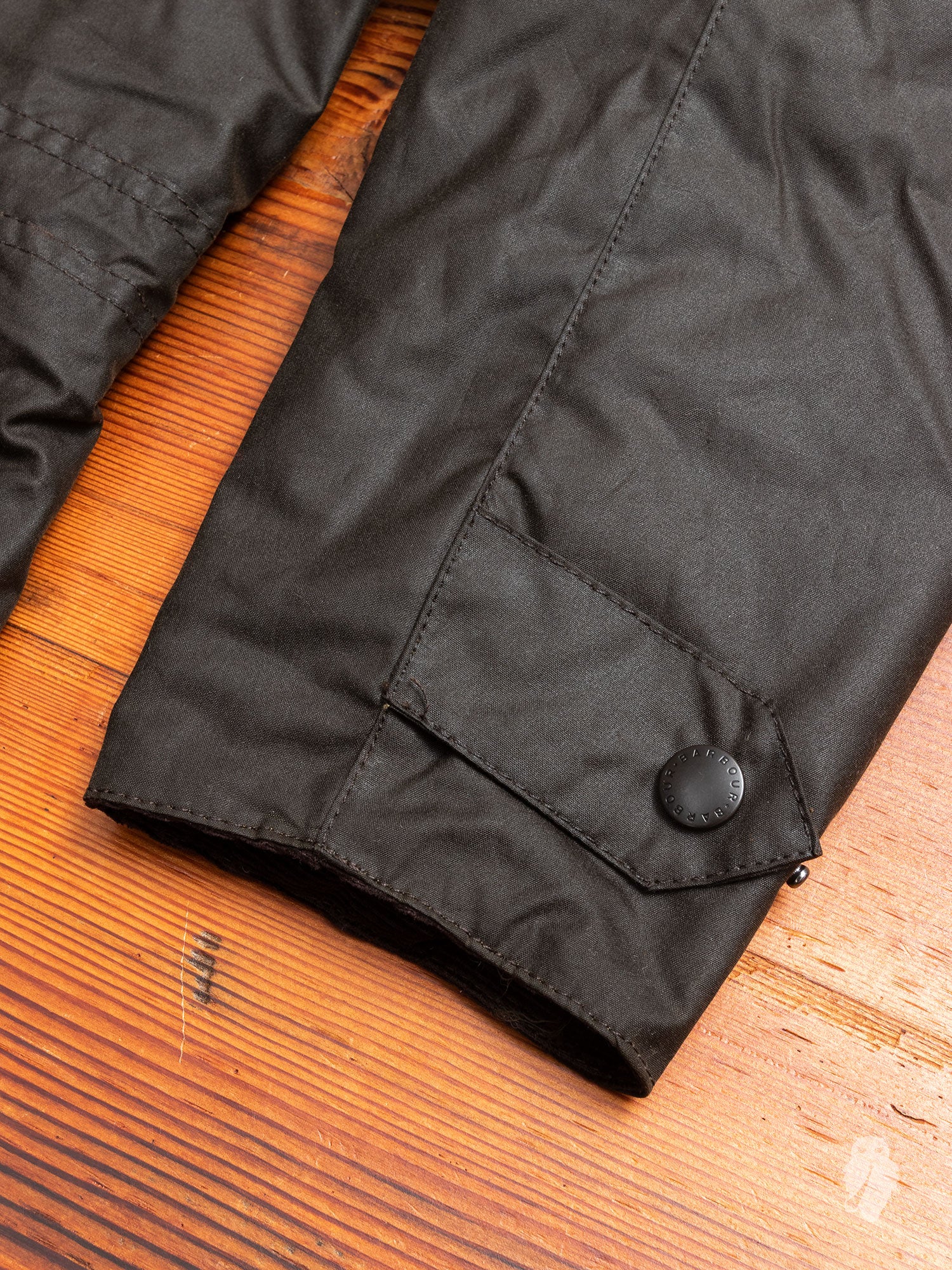"Sapper" Wax Jacket in Olive - Image 6
