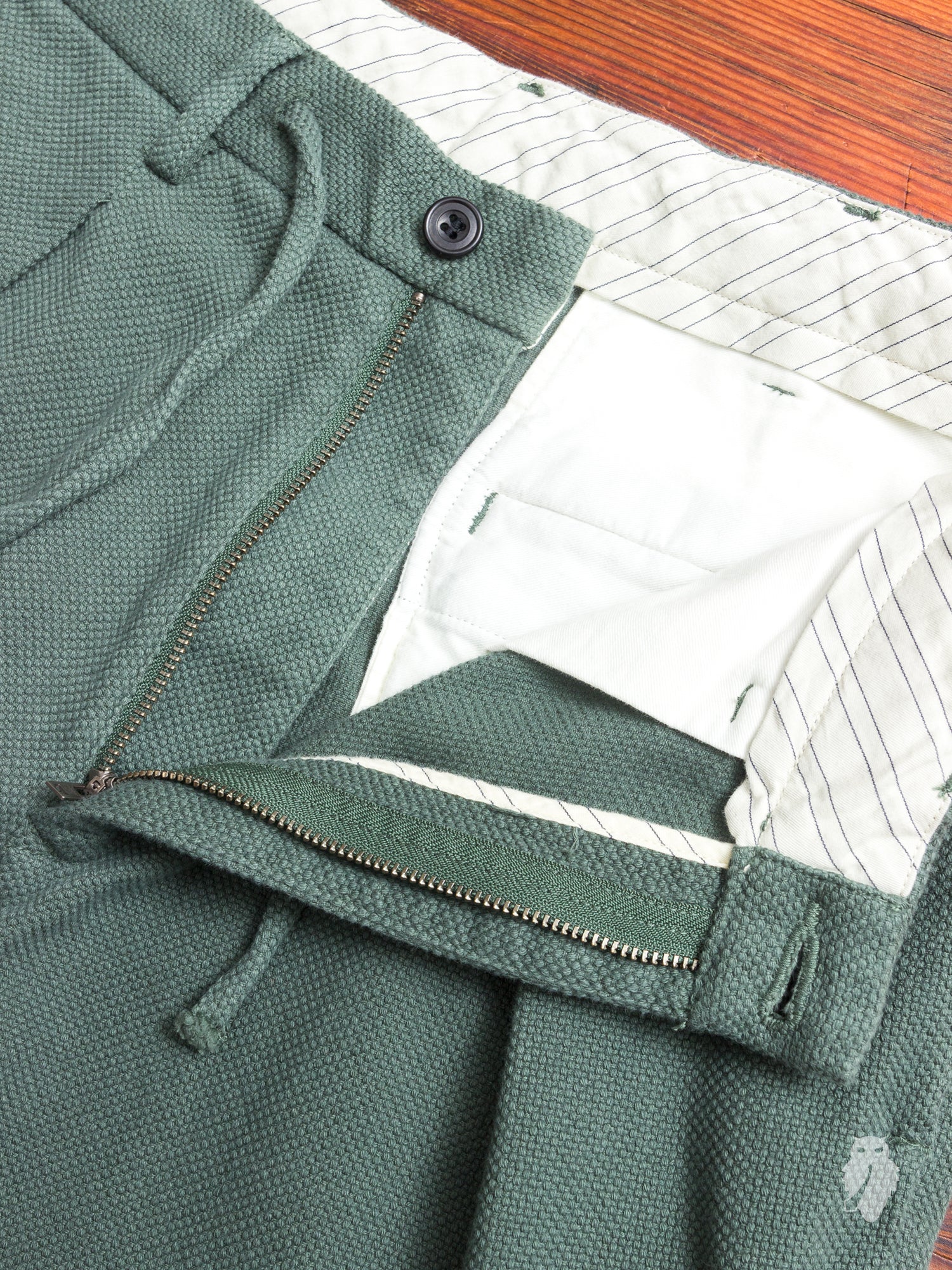 Sashiko Hakama Pants in Green - Image 7