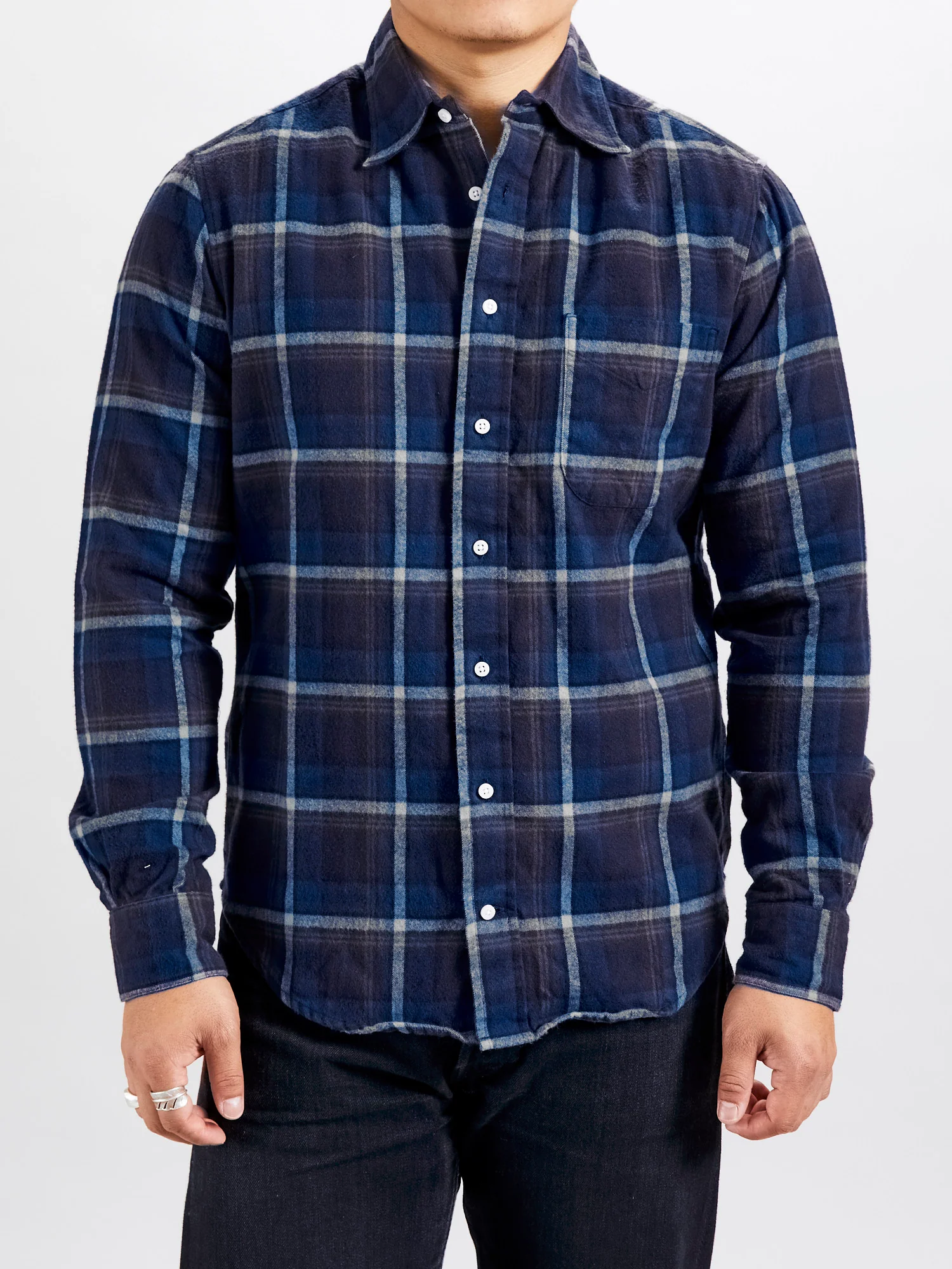 Shaggy Flannel in Blue Check - Image 2