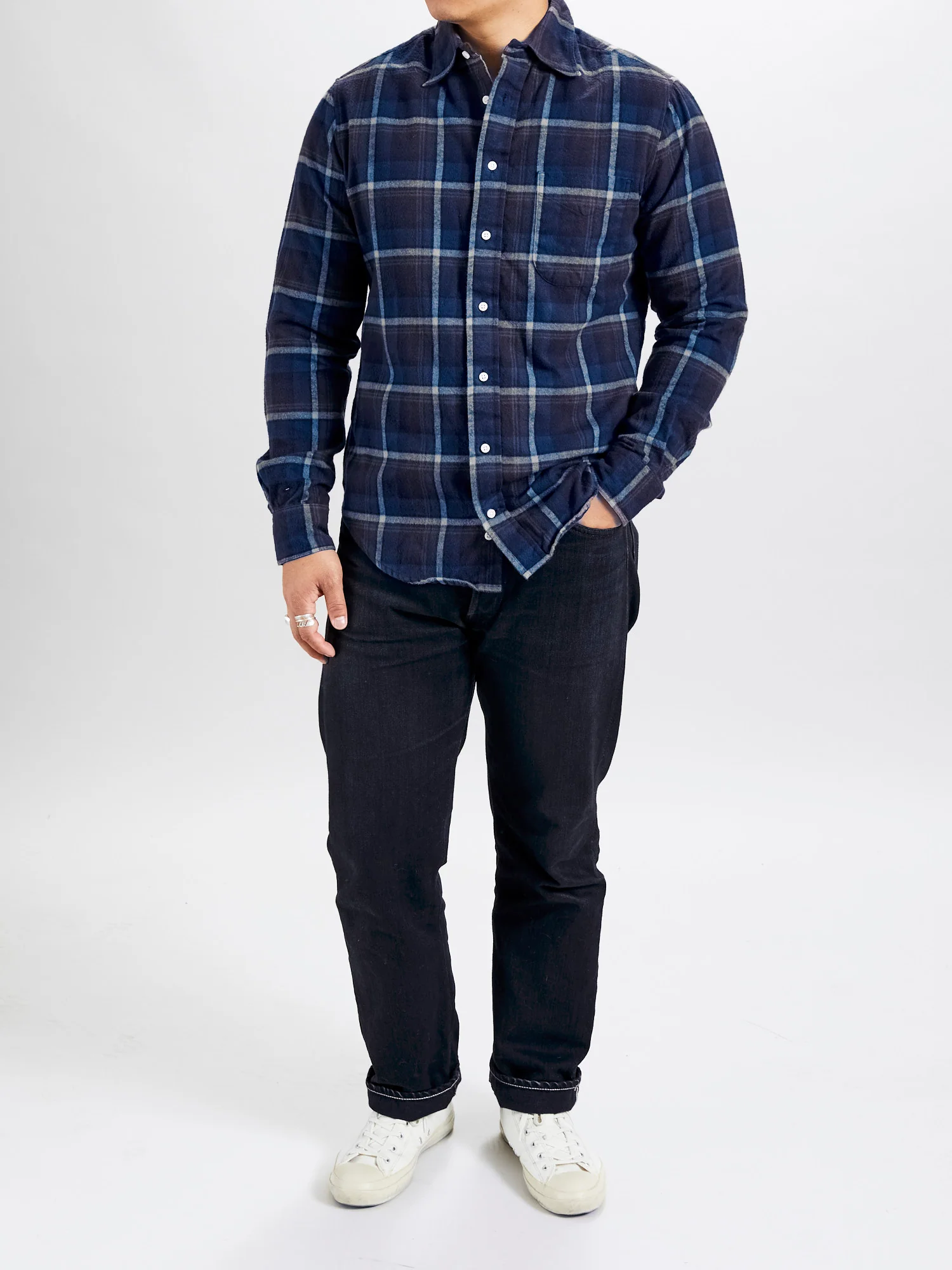 Shaggy Flannel in Blue Check - Image 9