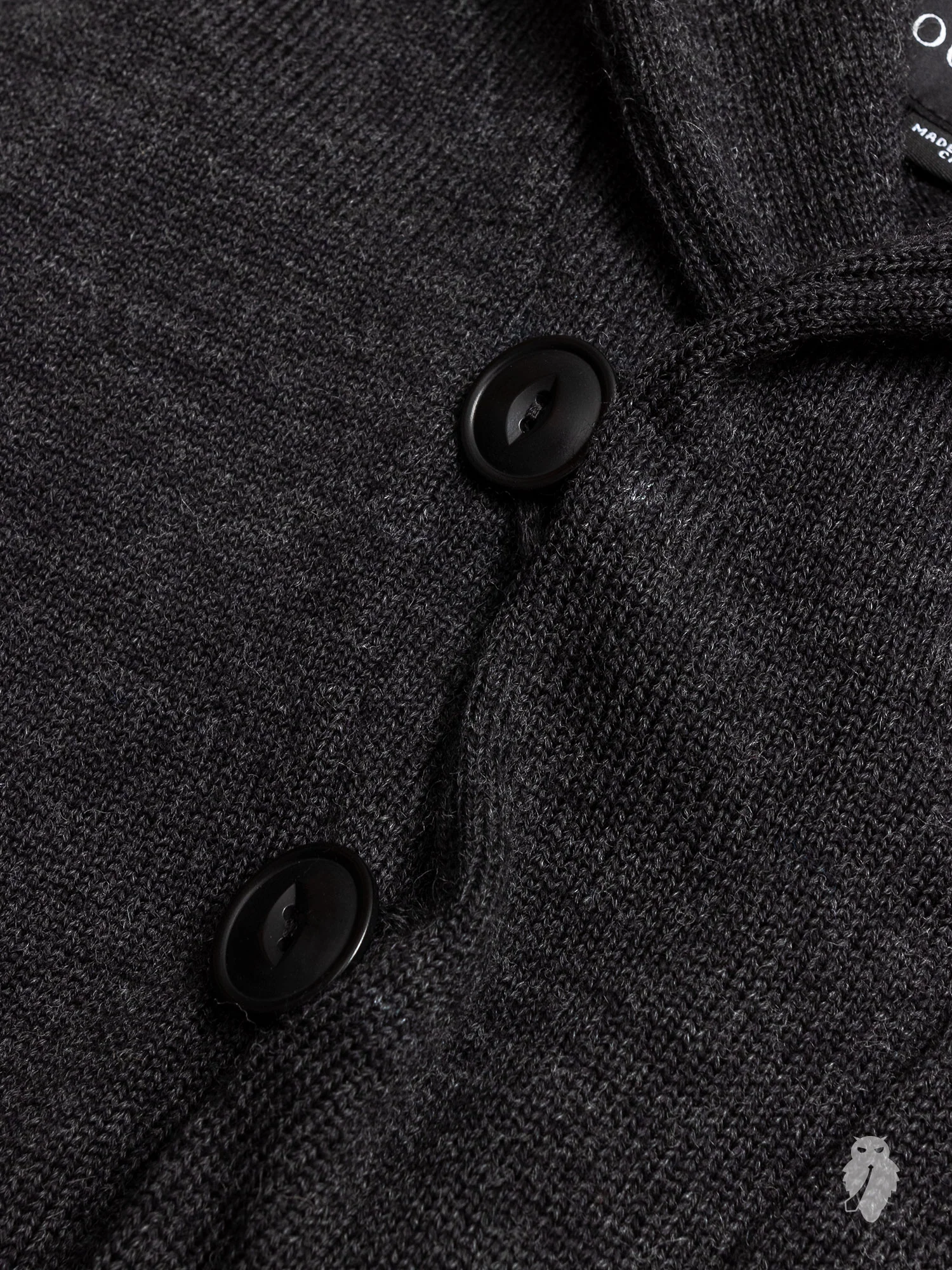 Shawl Collar Cardigan in Charcoal - Image 4