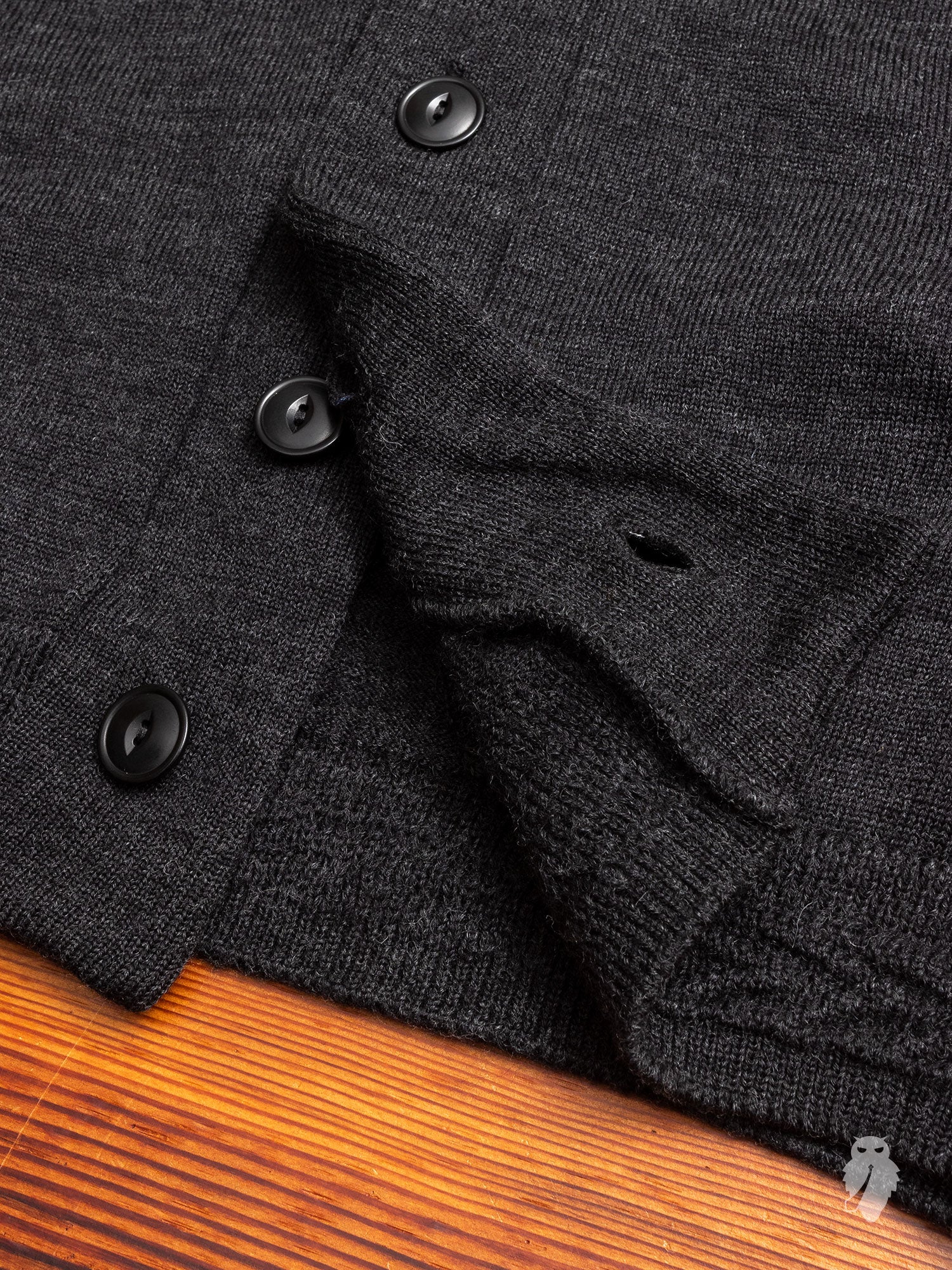 Shawl Collar Cardigan in Charcoal - Image 8