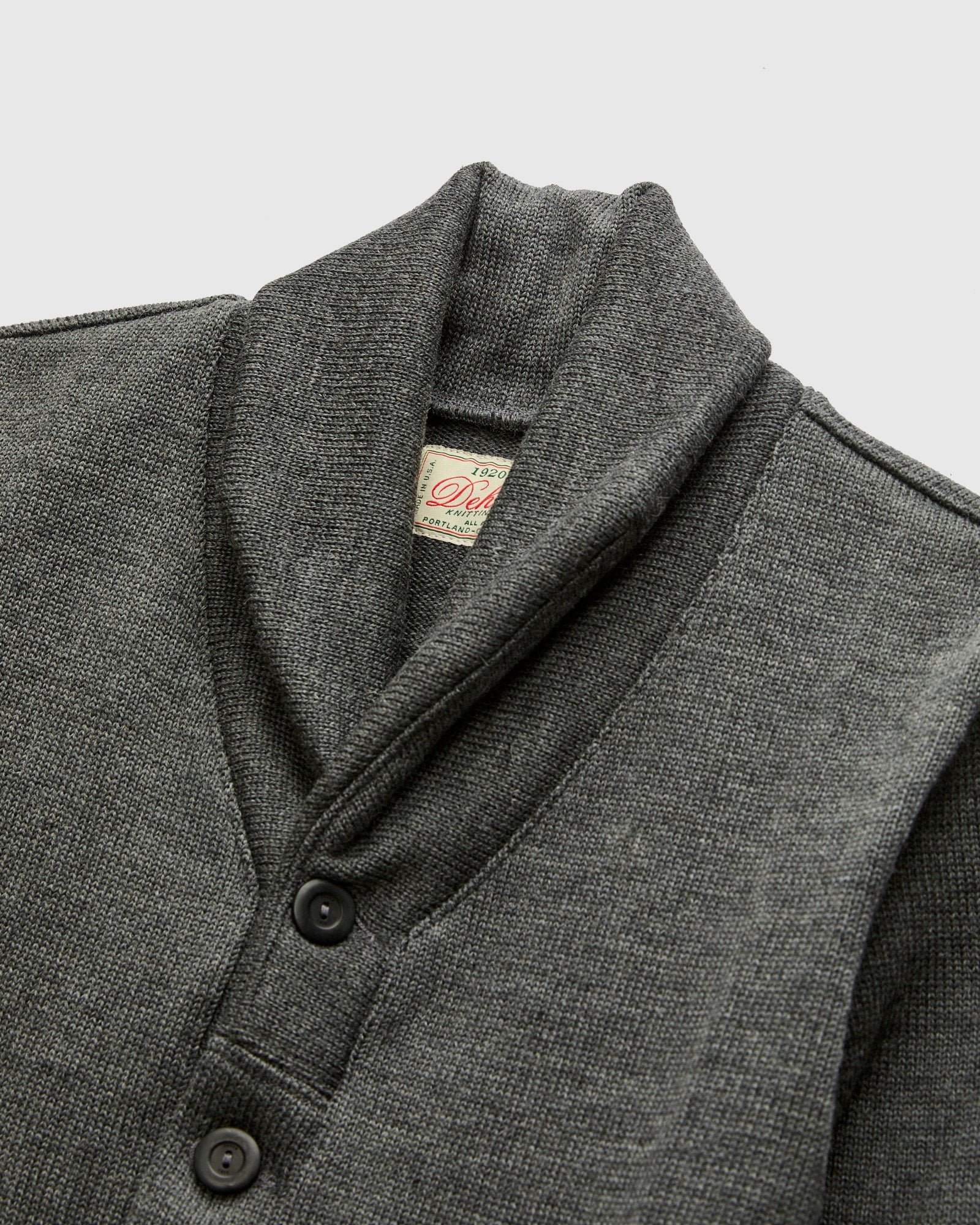 Shawl Sweater Coat in Charcoal - Image 3