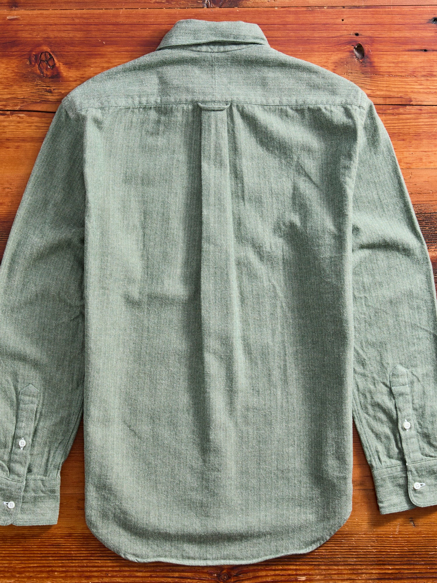 Shetland Herringbone Flannel in Basil - Image 8
