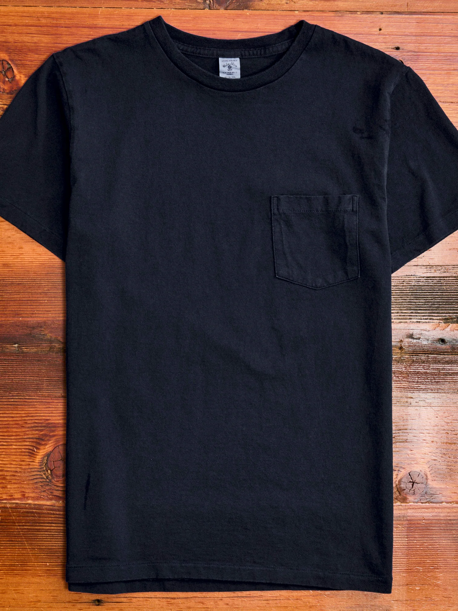 Short Sleeve Crew Tee in Black Indigo