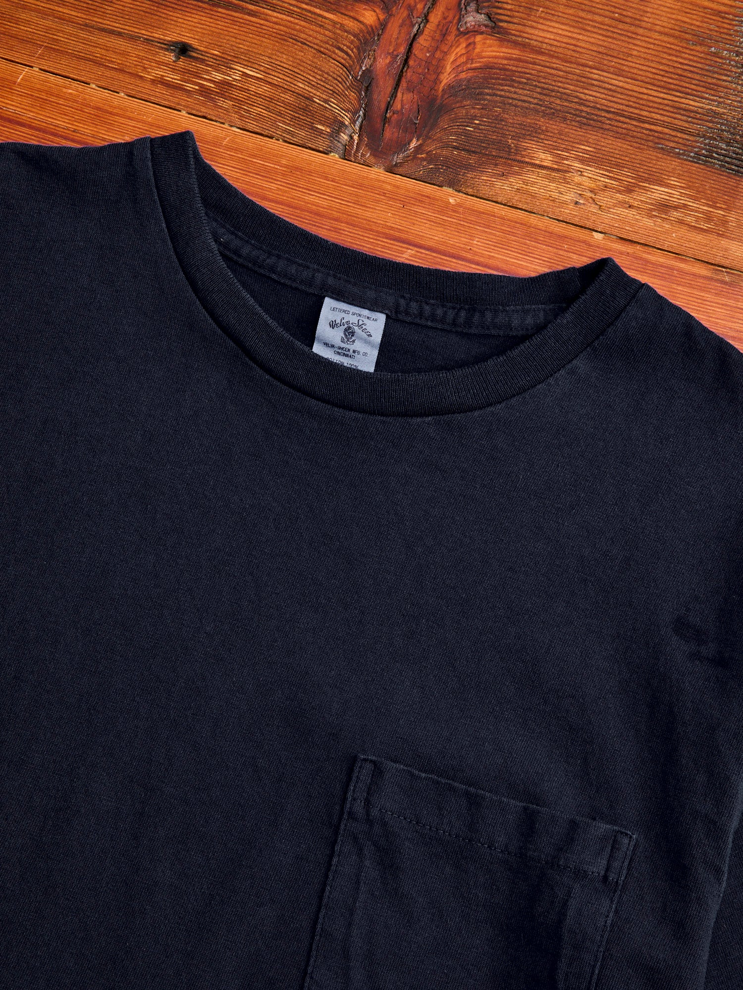 Short Sleeve Crew Tee in Black Indigo - Image 3