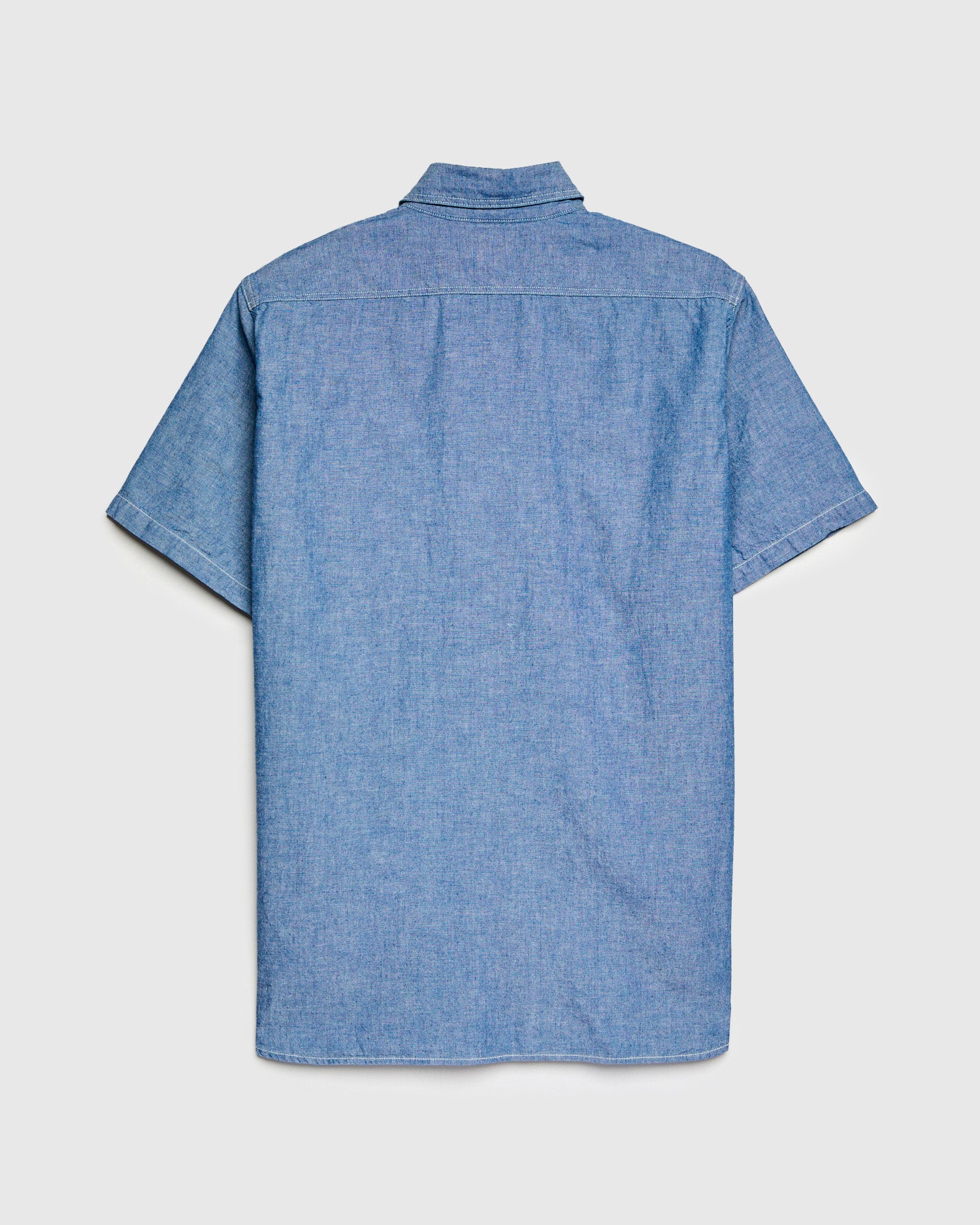 Vintage Fit SS Chambray Work Shirt in Indigo - Image 2