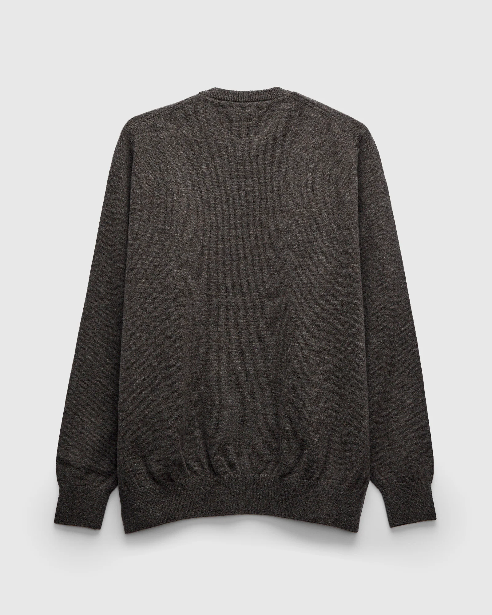 Simple Wool Crewneck Sweater in Brown - Image 2